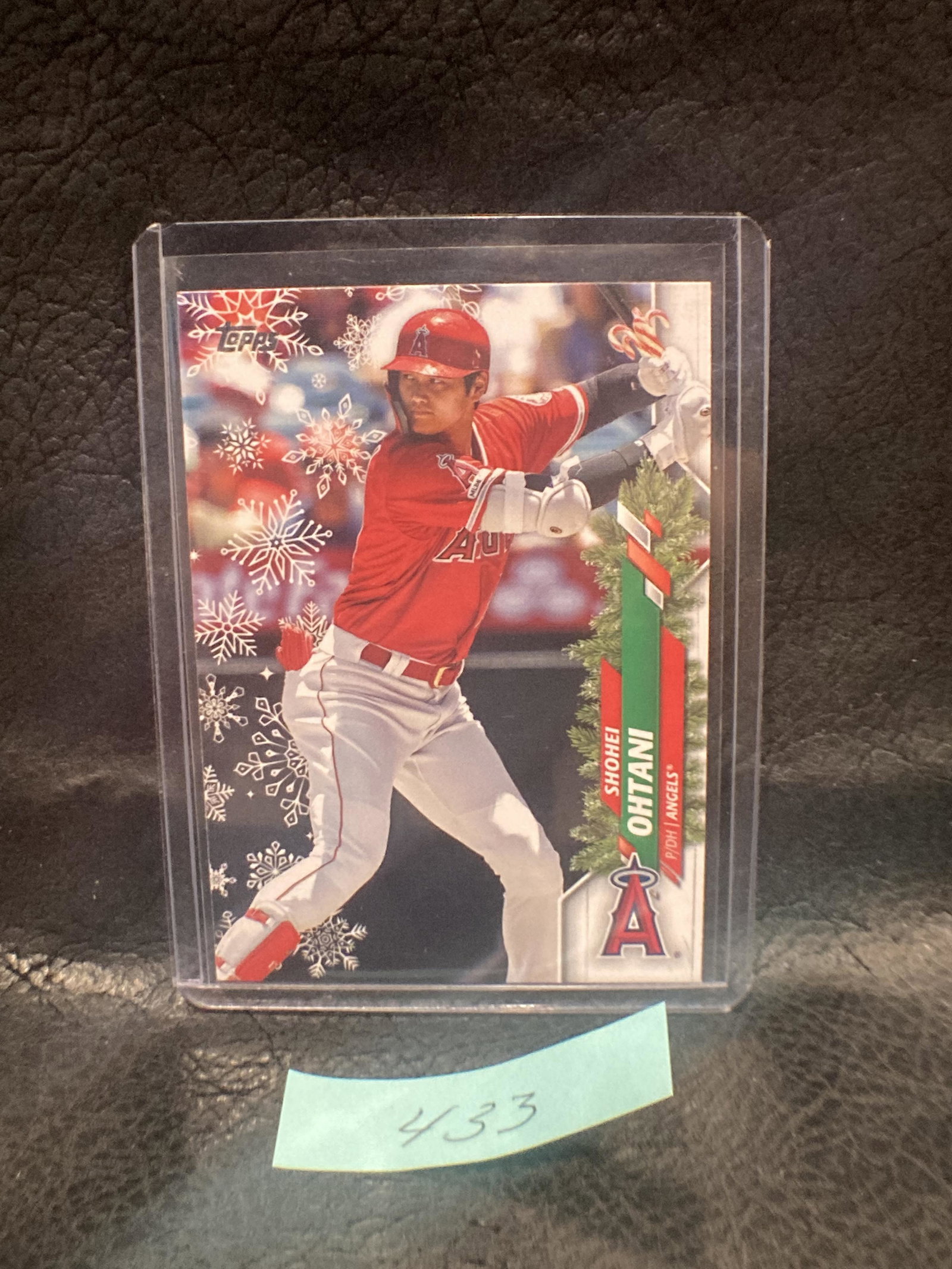 2020 Topps Holiday Shohei Ohtani Candy Cane Bat Sp: 2020 Topps Holiday Shohei Ohtani Candy Cane Bat Sp Angels Short Print