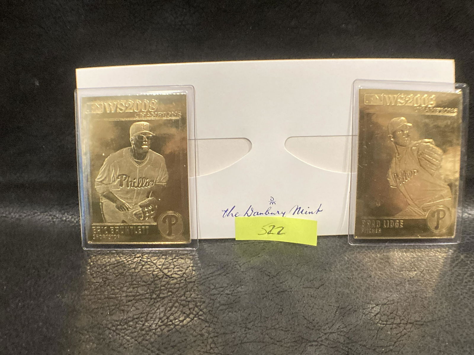 Brad Lidge Eric Brunilett 22kt Gold Danbury Mint Card: Brad Lidge Eric Brunilett 22kt Gold Danbury Mint Card