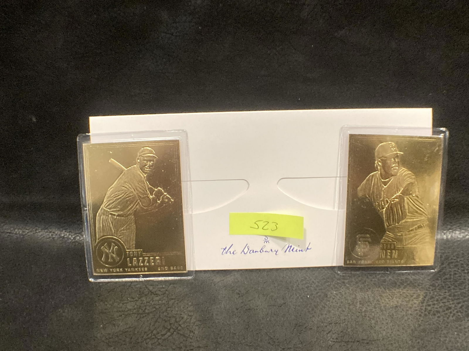 Tony Lazzeri Robb Nen 22kt Gold Danbury Mint Card: Tony Lazzeri Robb Nen 22kt Gold Danbury Mint Card