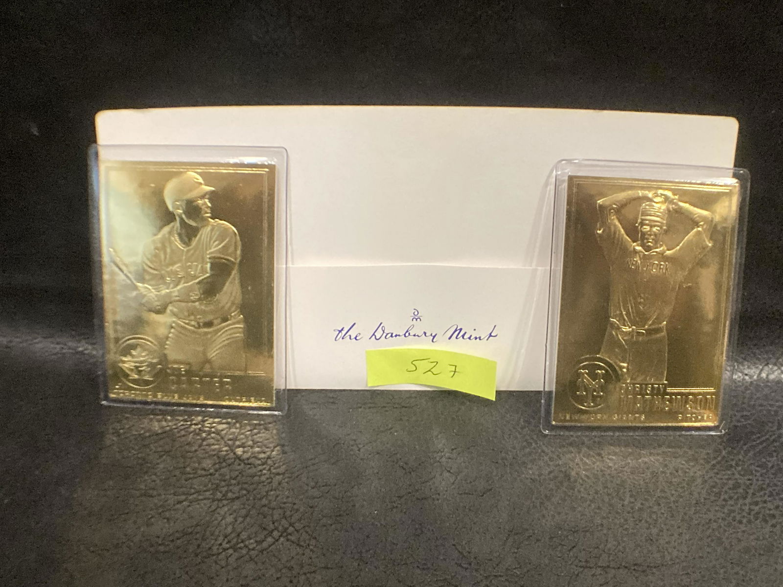 Joe Carter Christy Mathewson 22kt Gold Danbury Mint: Joe Carter Christy Mathewson 22kt Gold Danbury Mint Card