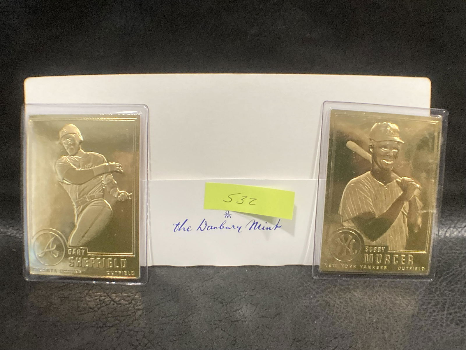 Gary Sheffield Bobby Mucer 22kt Gold Danbury Mint Card: Gary Sheffield Bobby Mucer 22kt Gold Danbury Mint Card