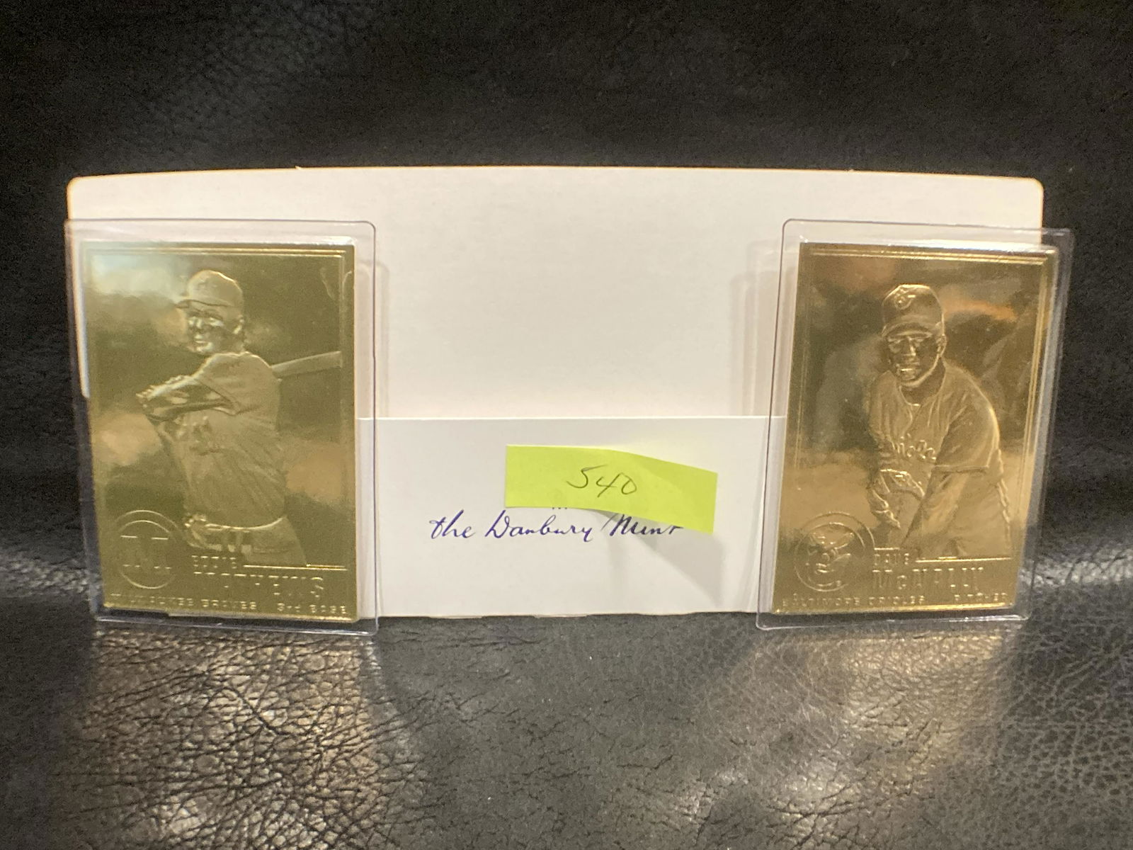 Eddie Matthews Dave McNally 22kt Gold Danbury Mint Card: Eddie Matthews Dave McNally 22kt Gold Danbury Mint Card