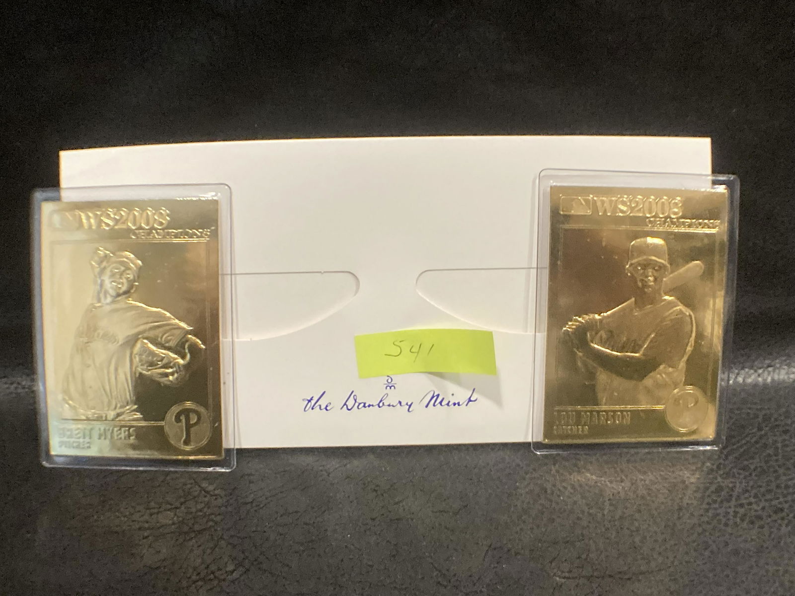 Brett Myers Lou Marson 22kt Gold Danbury Mint Card: Brett Myers Lou Marson 22kt Gold Danbury Mint Card