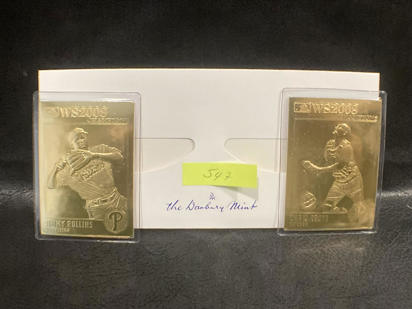 Jimmy Rollins Chris Costa 22kt Gold Danbury Mint Card: Jimmy Rollins Chris Costa 22kt Gold Danbury Mint Card