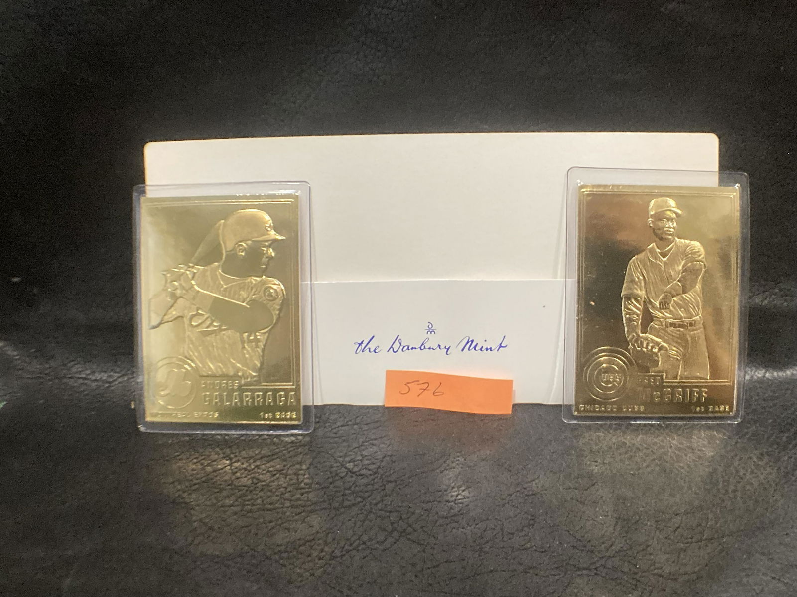 Andre Galarraga Fred Mcgriff 22kt Gold Danbury Mint: Andre Galarraga Fred Mcgriff 22kt Gold Danbury Mint Card