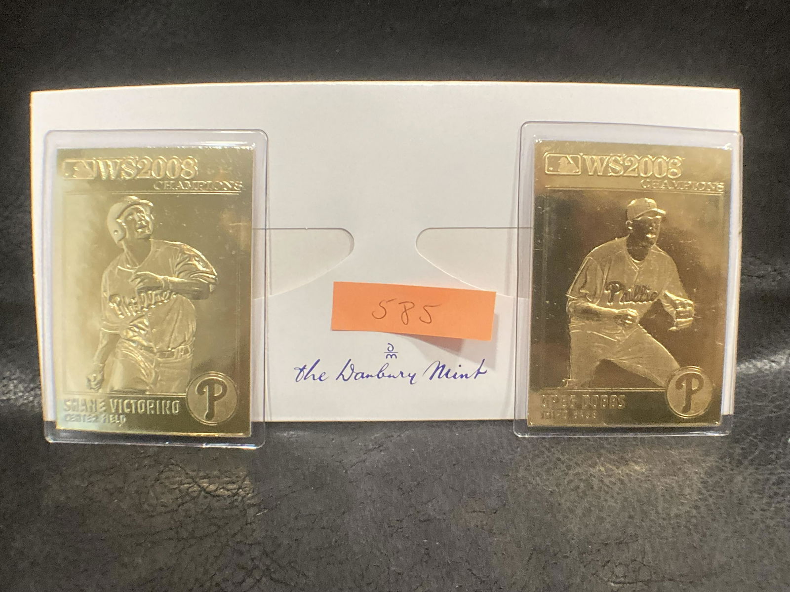 Greg Dobbs Shane Victorino 22kt Gold Danbury Mint Card: Greg Dobbs Shane Victorino 22kt Gold Danbury Mint Card