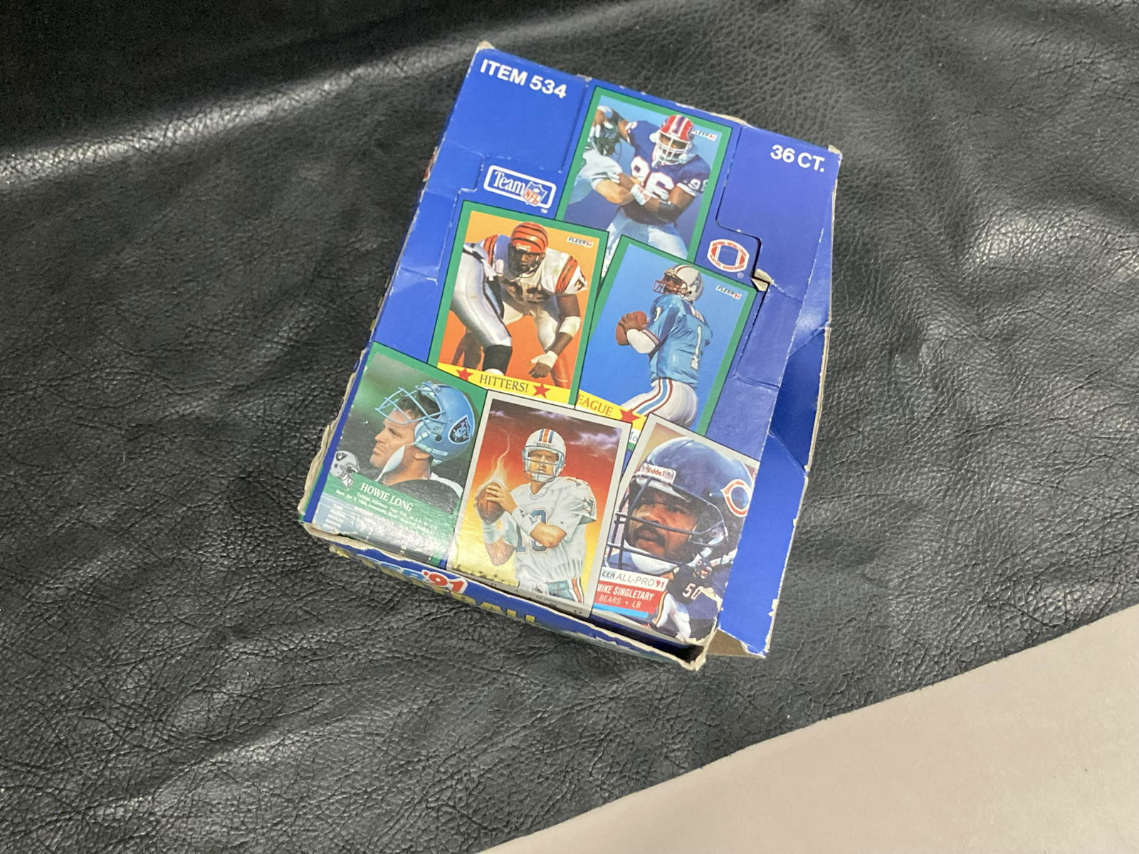 1991 fleer football wax box  SEALED Packs 34 packs (1 of 4)