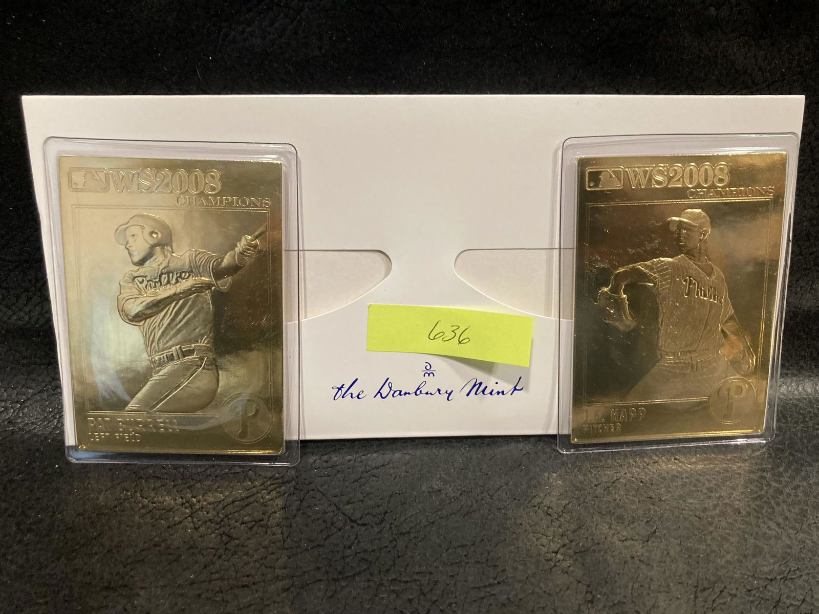 JA Happ Pat Burrell 22kt Gold Danbury Mint Card (1 of 2)