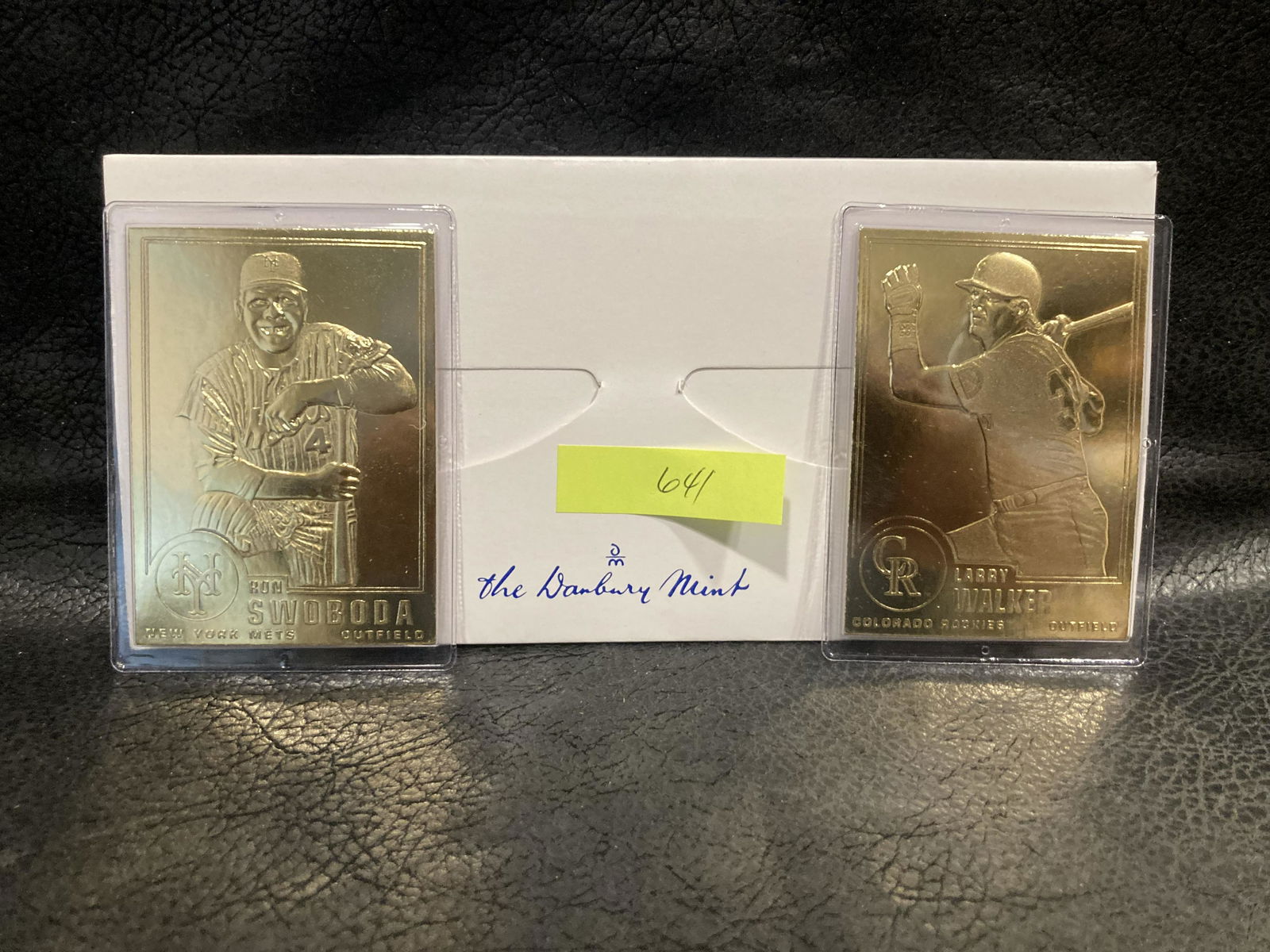 Ron Swoboda Larry Walker 22kt Gold Danbury Mint Card: Ron Swoboda Larry Walker 22kt Gold Danbury Mint Card