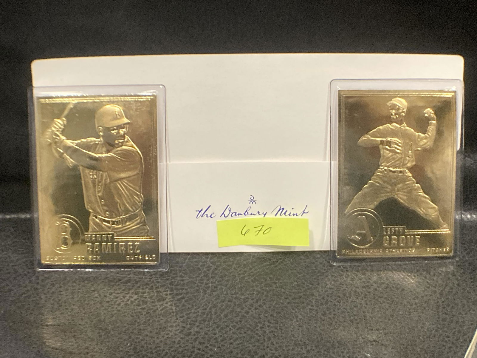 Manny Ramirez Lefty Grove 22kt Gold Danbury Mint Card: Manny Ramirez Lefty Grove 22kt Gold Danbury Mint Card