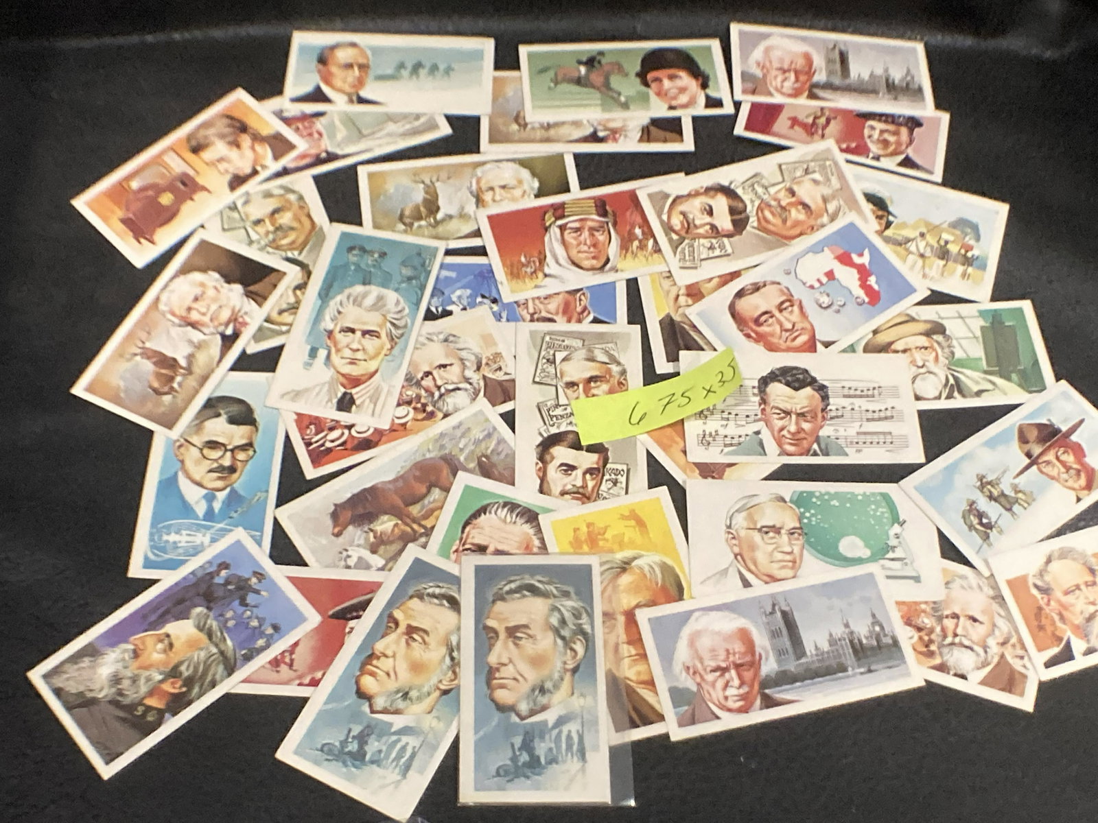 Vintage Lot Of 35 Brooke Bond Tea Cards "FAMOUS People": Vintage Lot Of 35 Brooke Bond Tea Cards "FAMOUS People"