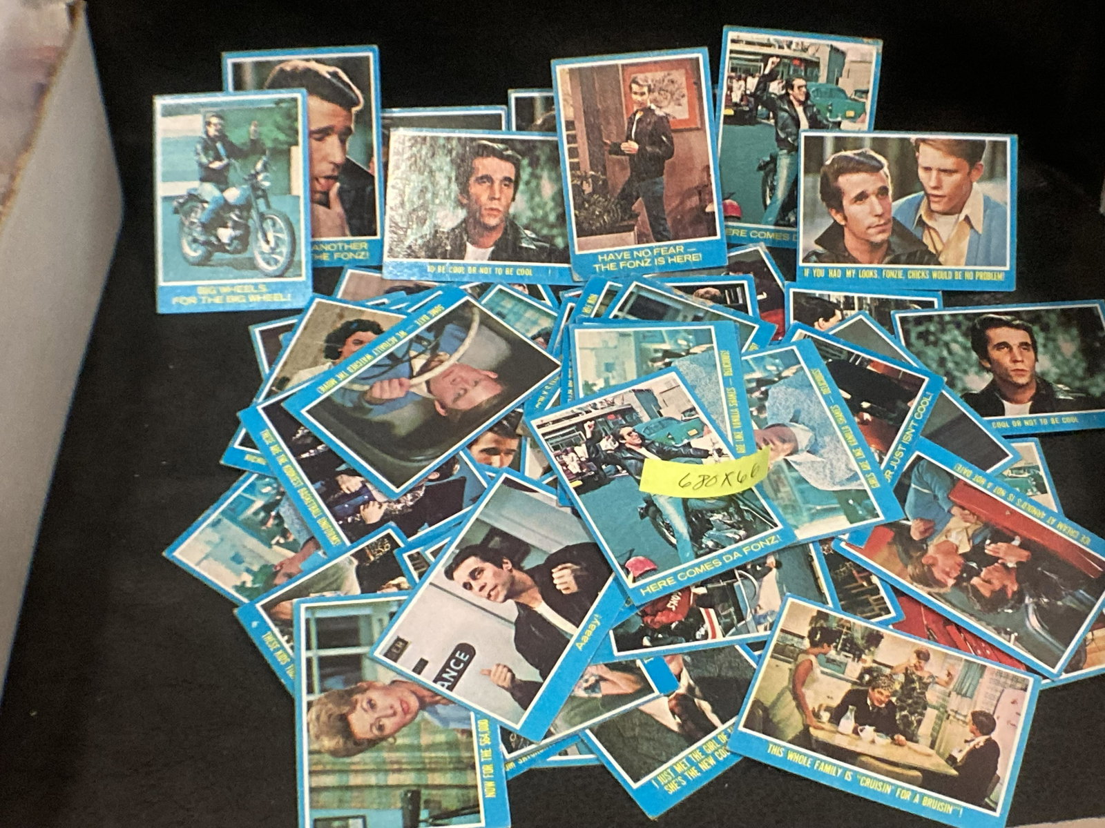 1976 Topps Tv's Happy Days Lot Of 66 Card Fonzie: 1976 Topps Tv's Happy Days Lot Of 66 Card Fonzie