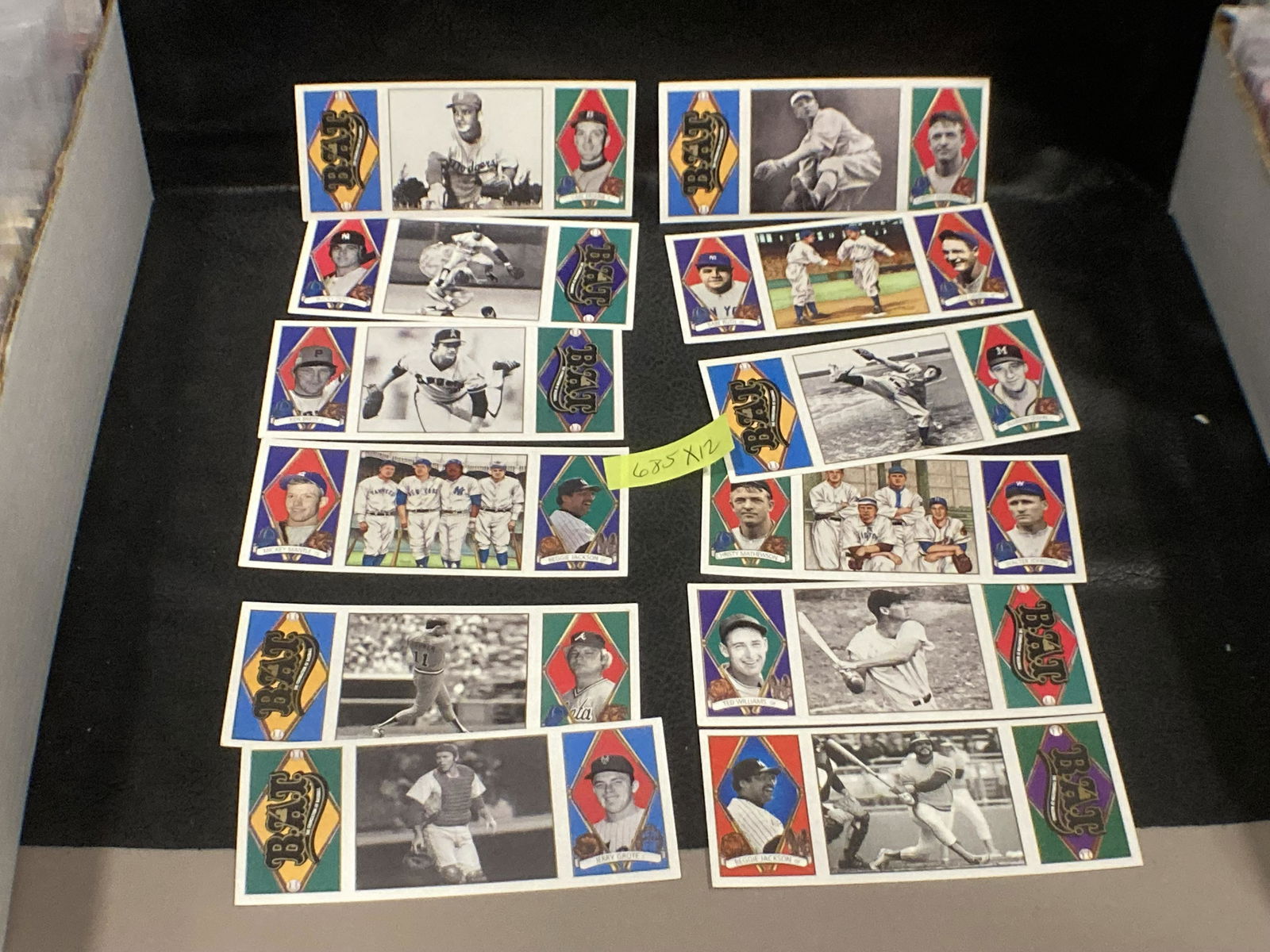 1993 Upper Deck Bat Triplefolders Babe Ruth Hank Aaron (1 of 8)