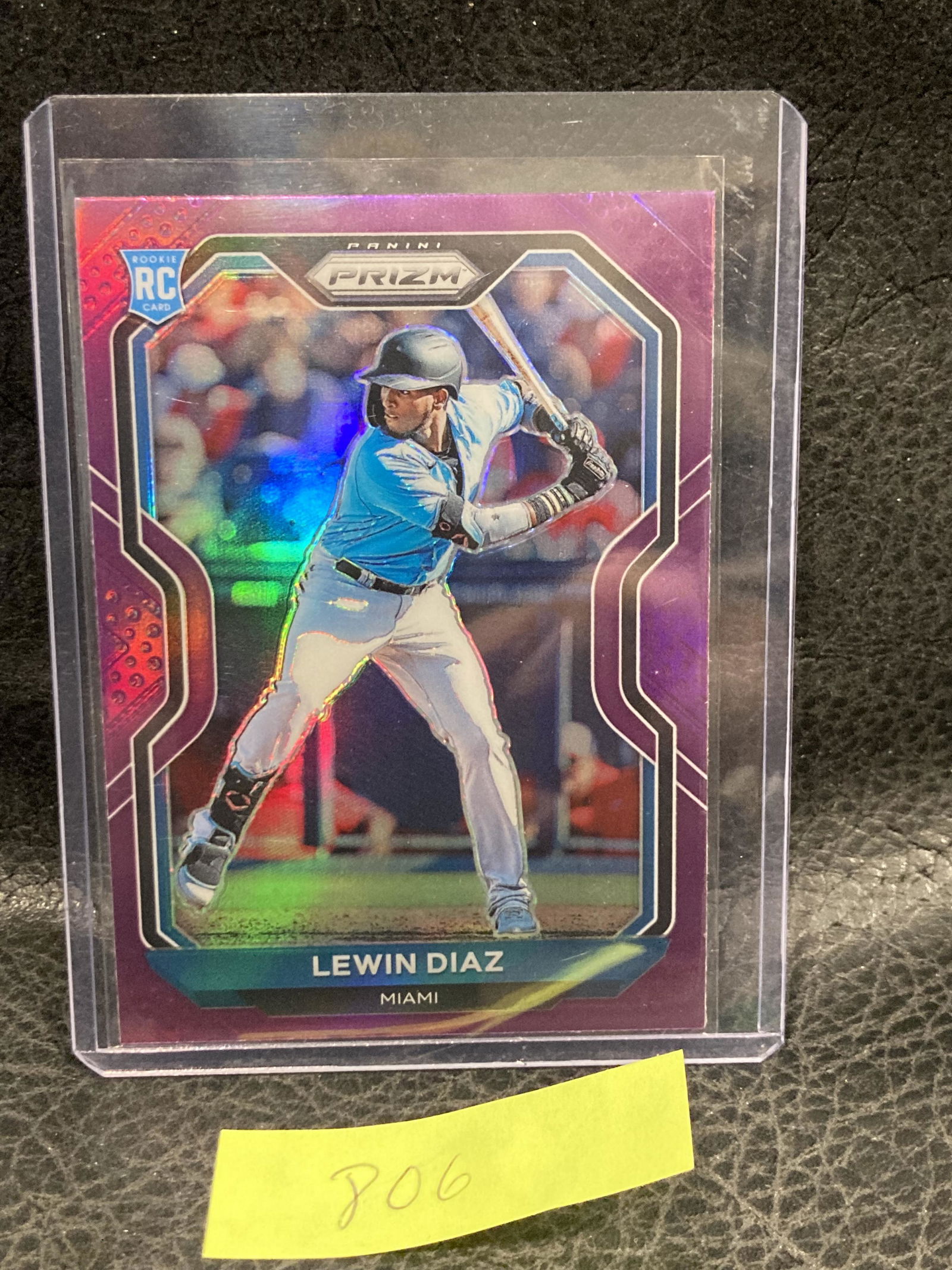 Lewin Diaz 2021 Panini Prizm Purple Prizm Rookie #50 (1 of 2)