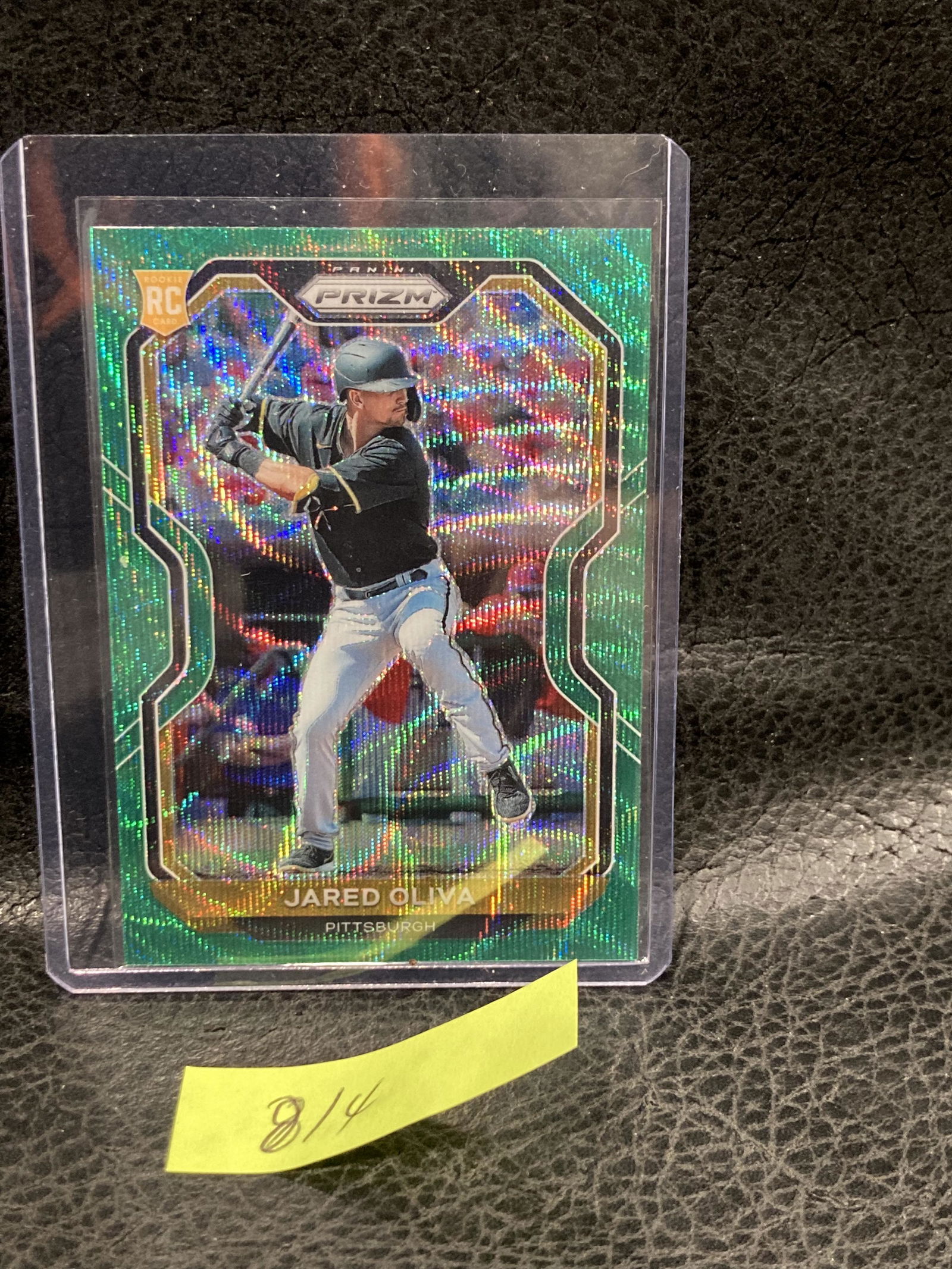 Jared Oliva 2021 Prizm Green Wave Prizm Refractor Sp Rc (1 of 2)