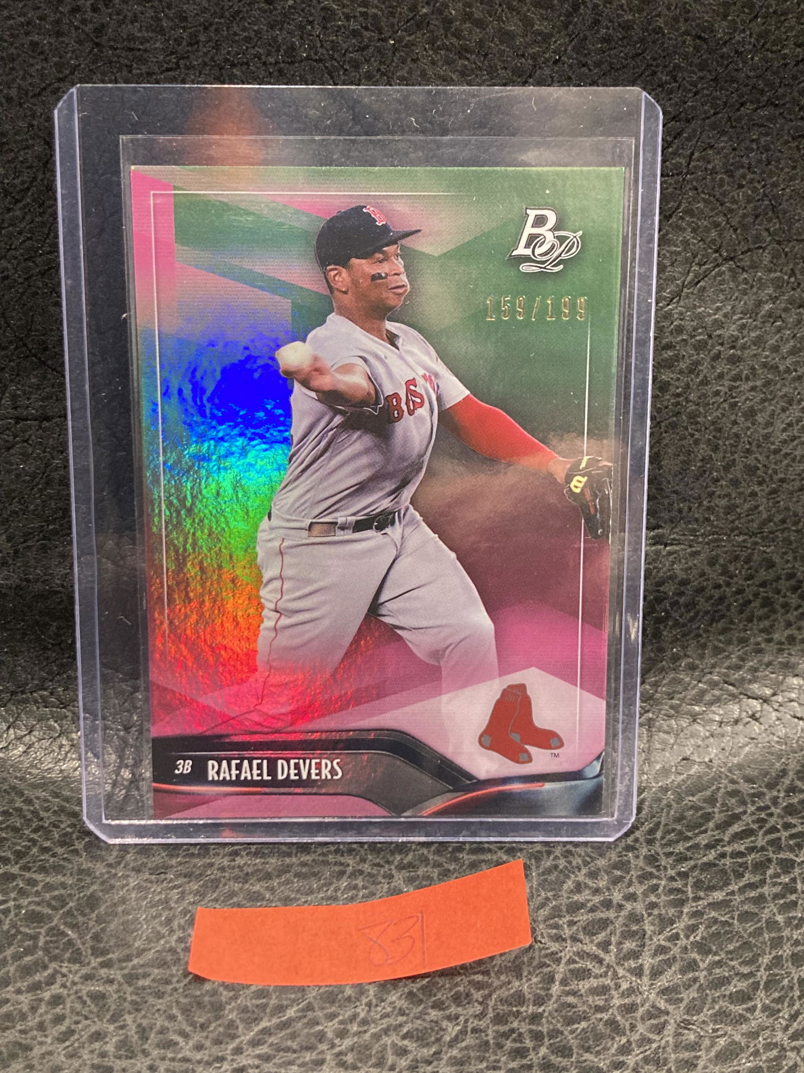 Rafael Devers 2021 Bowman Platinum Pink Parallel (1 of 2)
