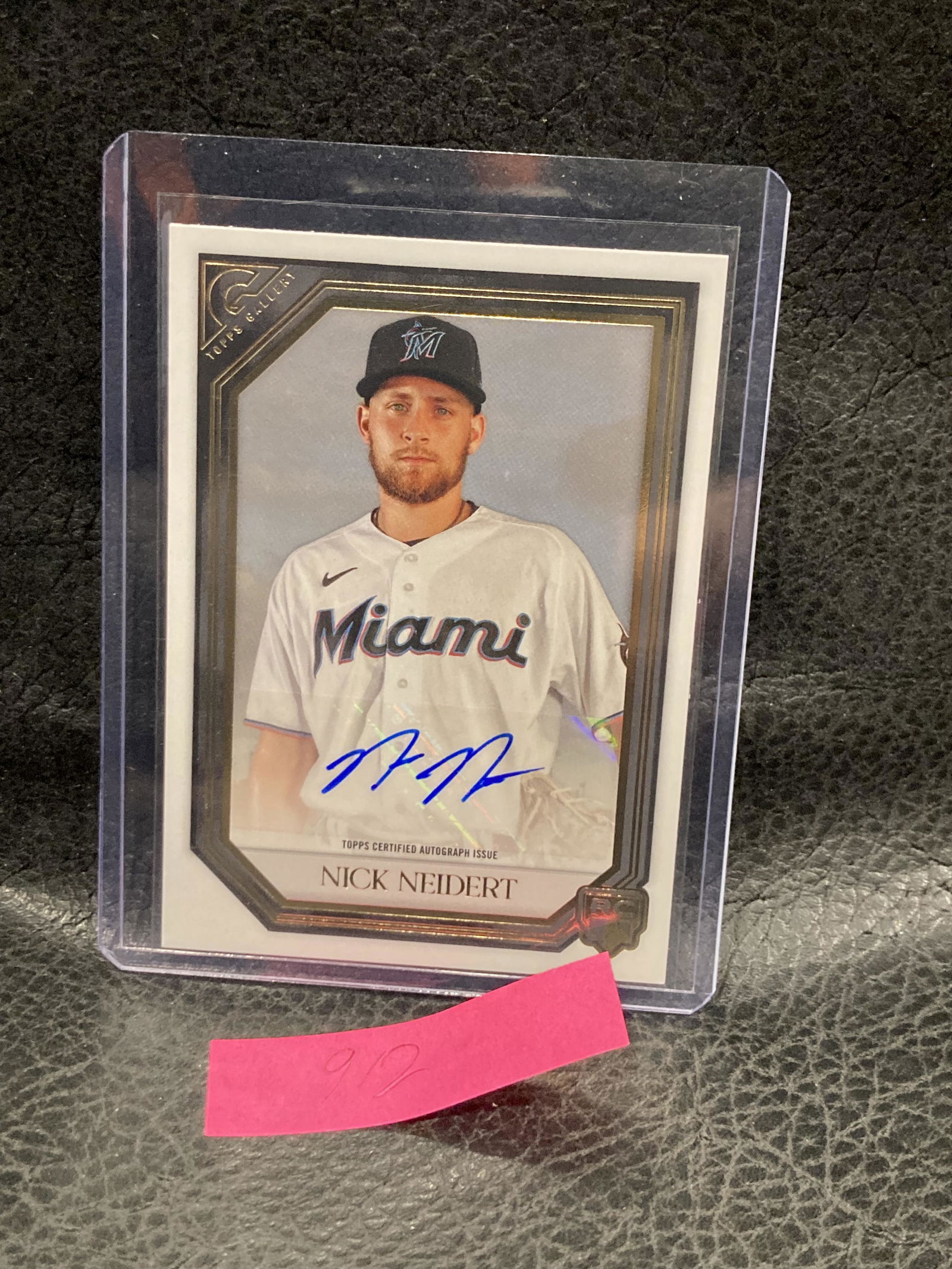 Nick Neidert 2021 Topps Gallery Autograph Marlins Rc (1 of 2)