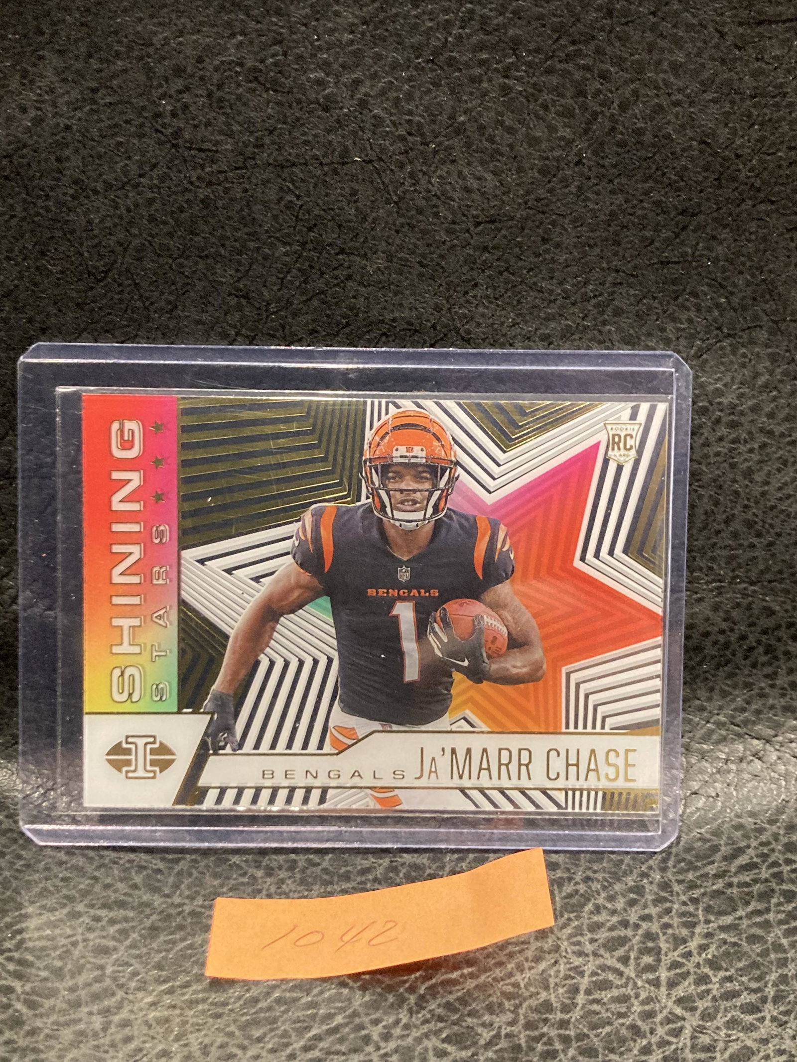 JaMarr CHASE Rookie 2021 Panini IllusionsShining Stars: JaMarr CHASE Rookie 2021 Panini IllusionsShining Stars Acetate RC #SS-17 BENGALS