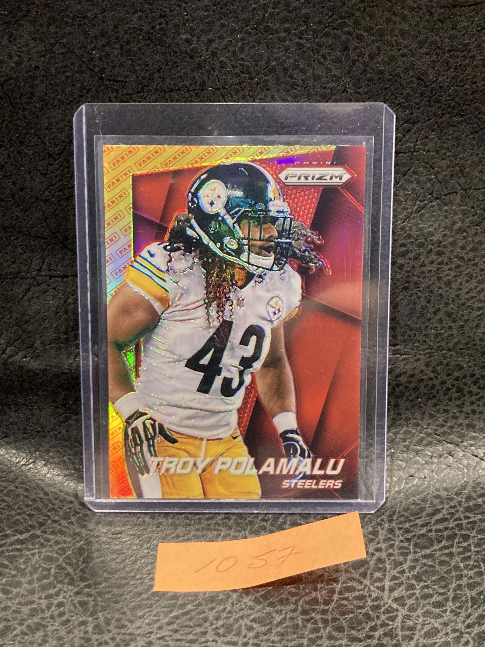 Troy Polamalu 2014 Panini Prizm Refractor Red Yellow Sp (1 of 2)