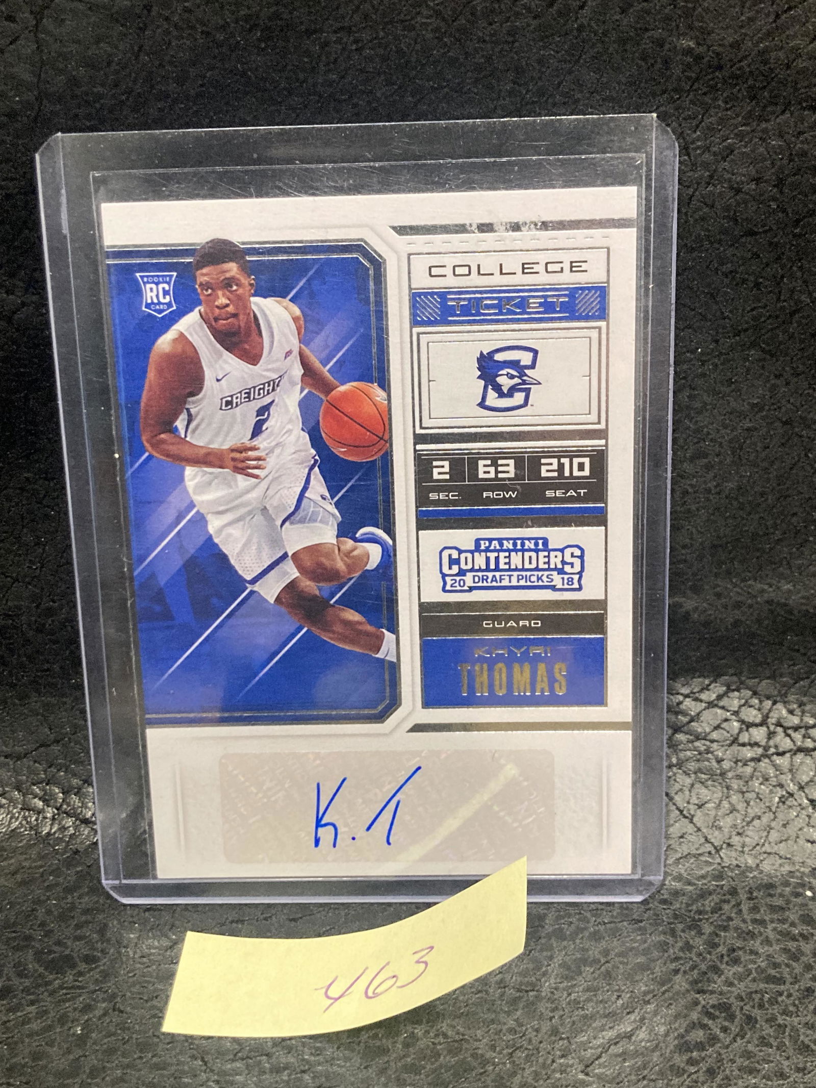 Khyri Thomas 2018-2019 Panini Contenders College Ticket (1 of 2)