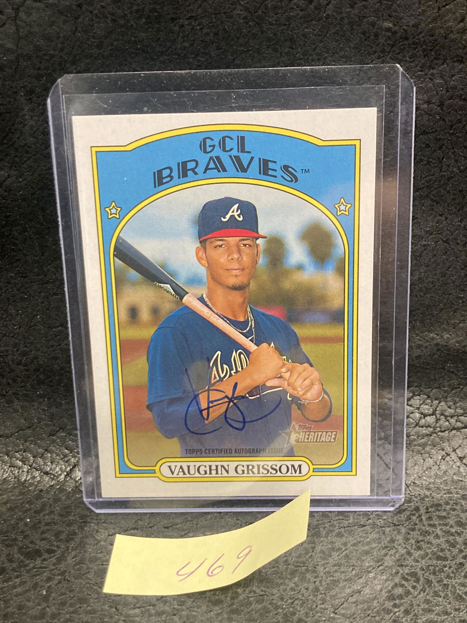 Vaughn Grissom 2021 Topps Heritage Minor League On Card (1 of 2)