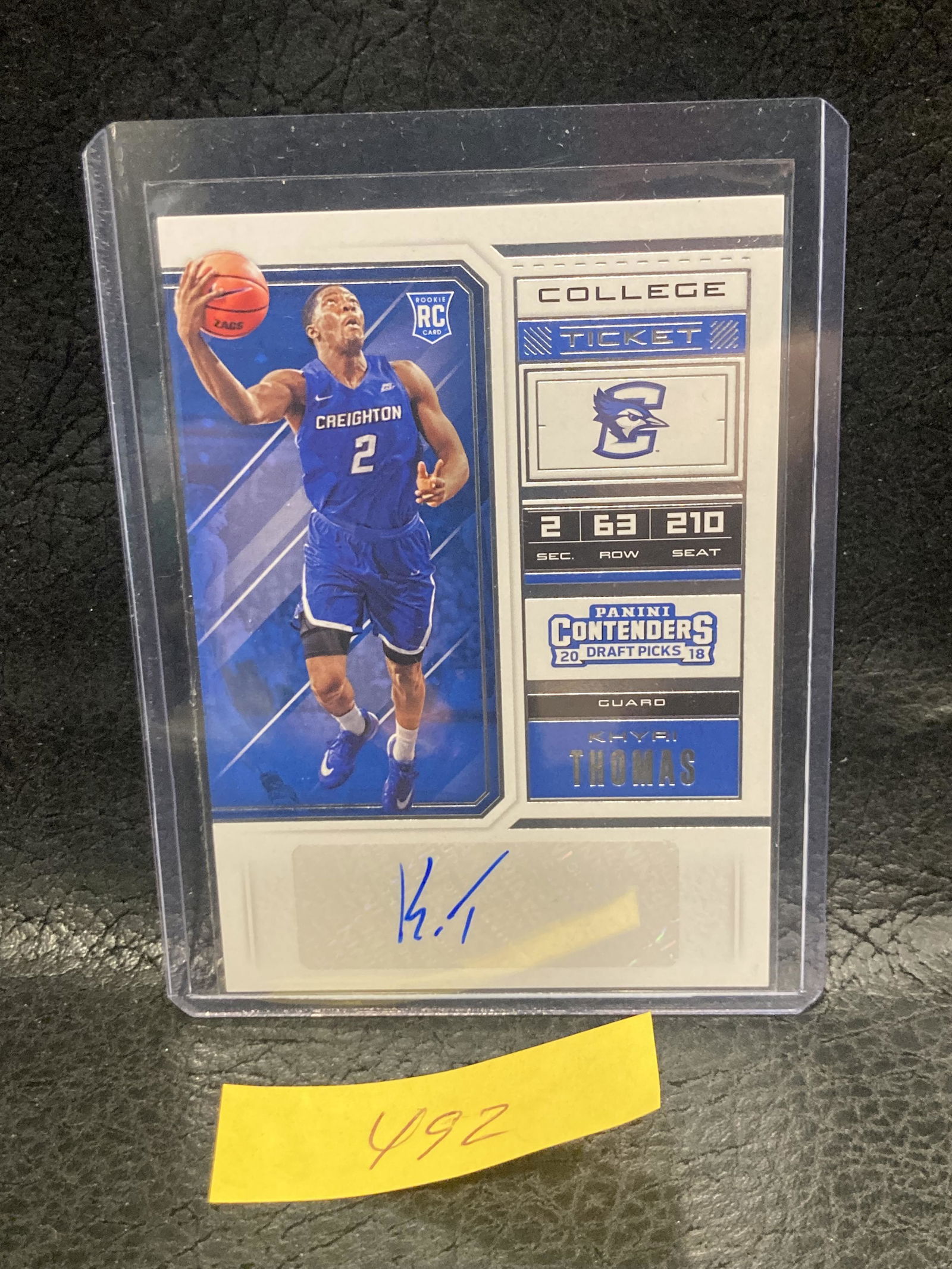 Khyri Thomas 2018 Contenders Draft Picks College Ticket (1 of 2)