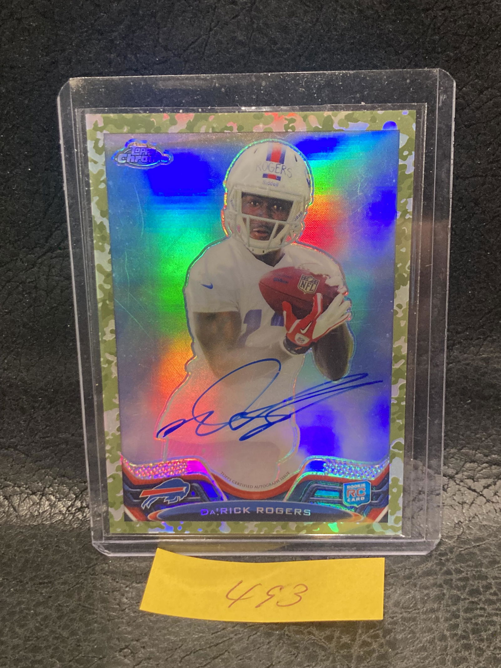 Da'rick Rogers 2013 Topps Chrome Rc Camo Refractor Auto (1 of 2)