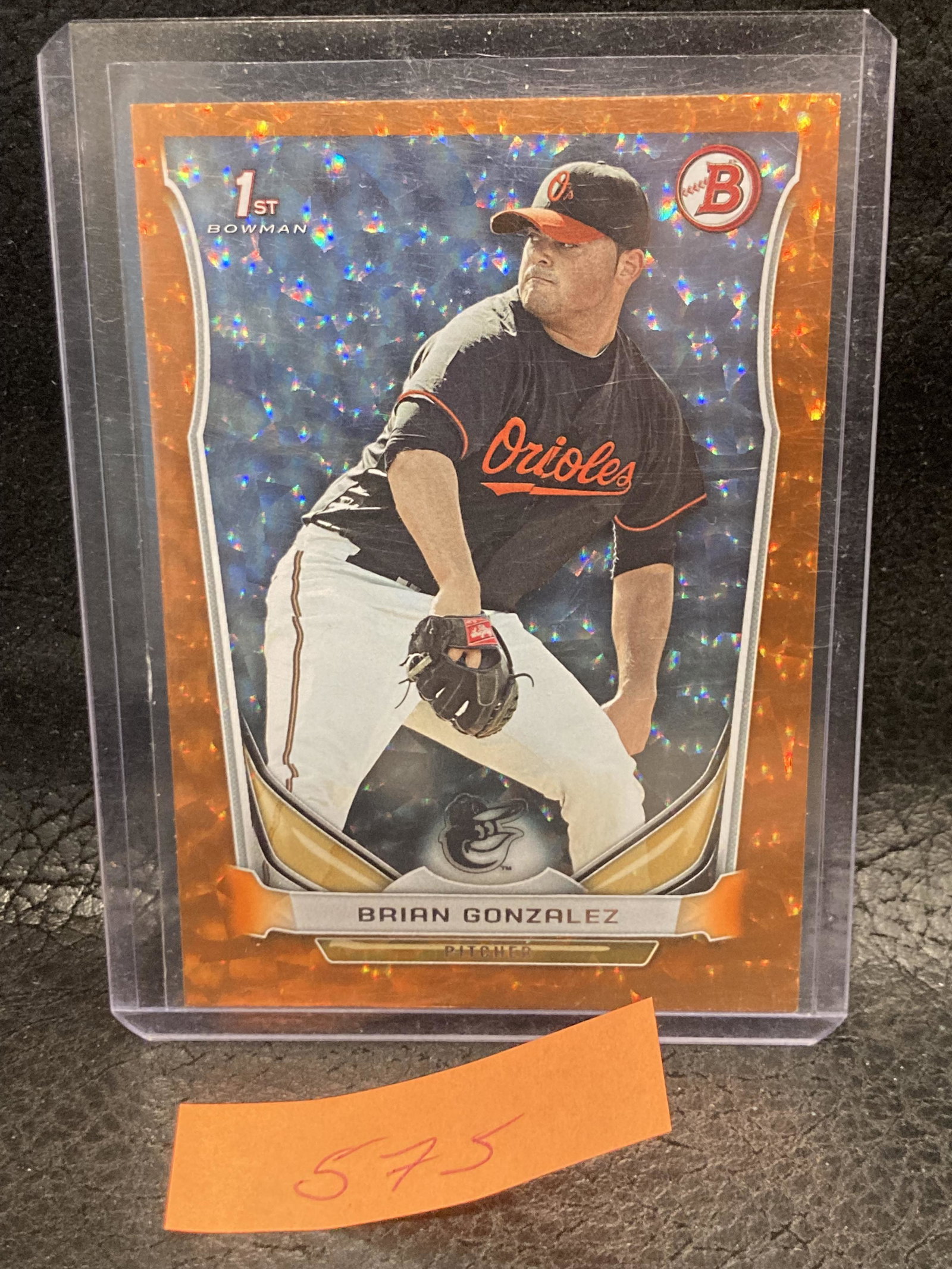 Brian Gonzalez 2014 Bowman Draft Orange Ice /25 #DP85: Brian Gonzalez 2014 Bowman Draft Orange Ice /25 #DP85