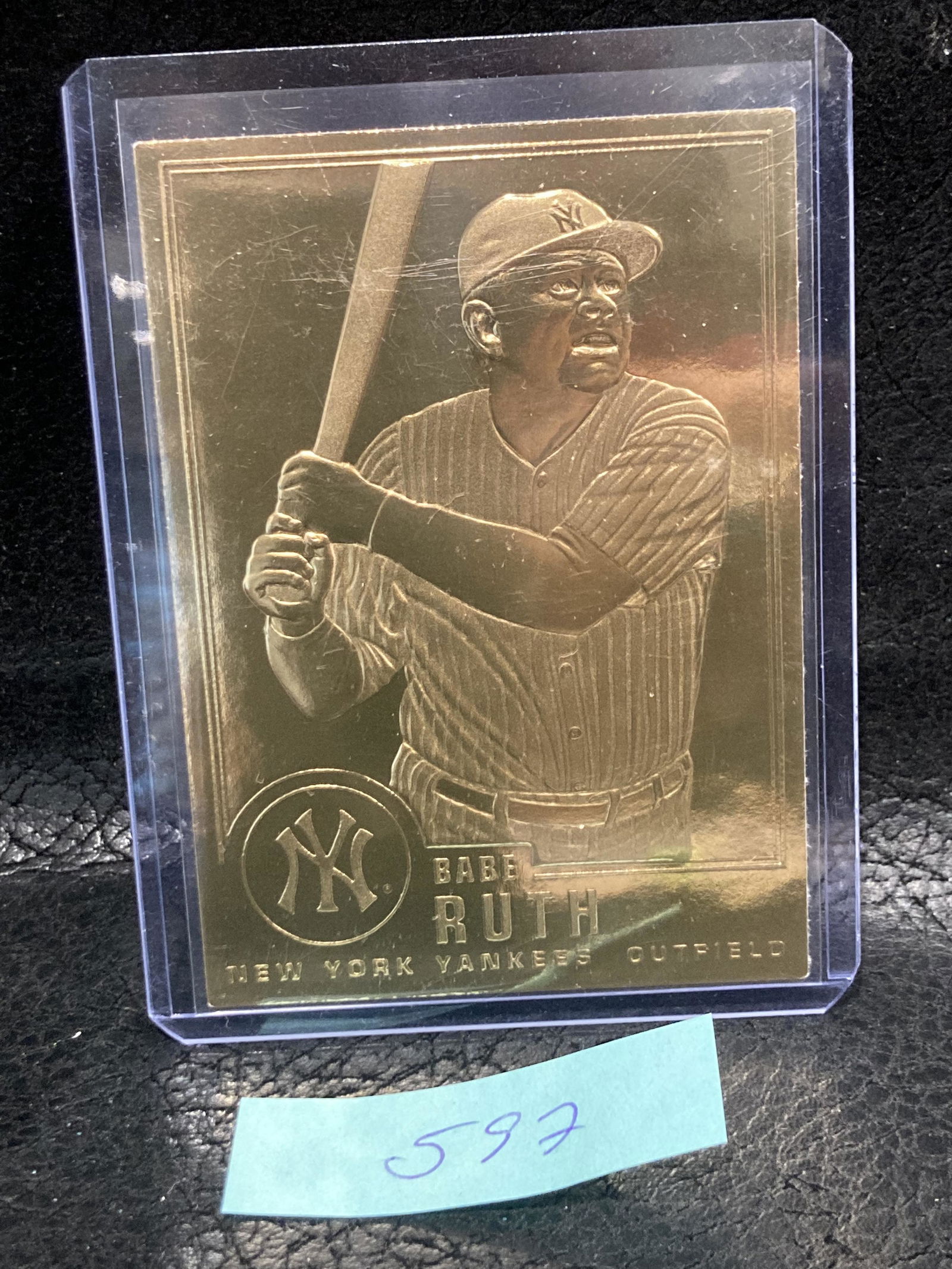 Babe Ruth 1996 Danbury Mint 22kt Gold Baseball Card (1 of 2)