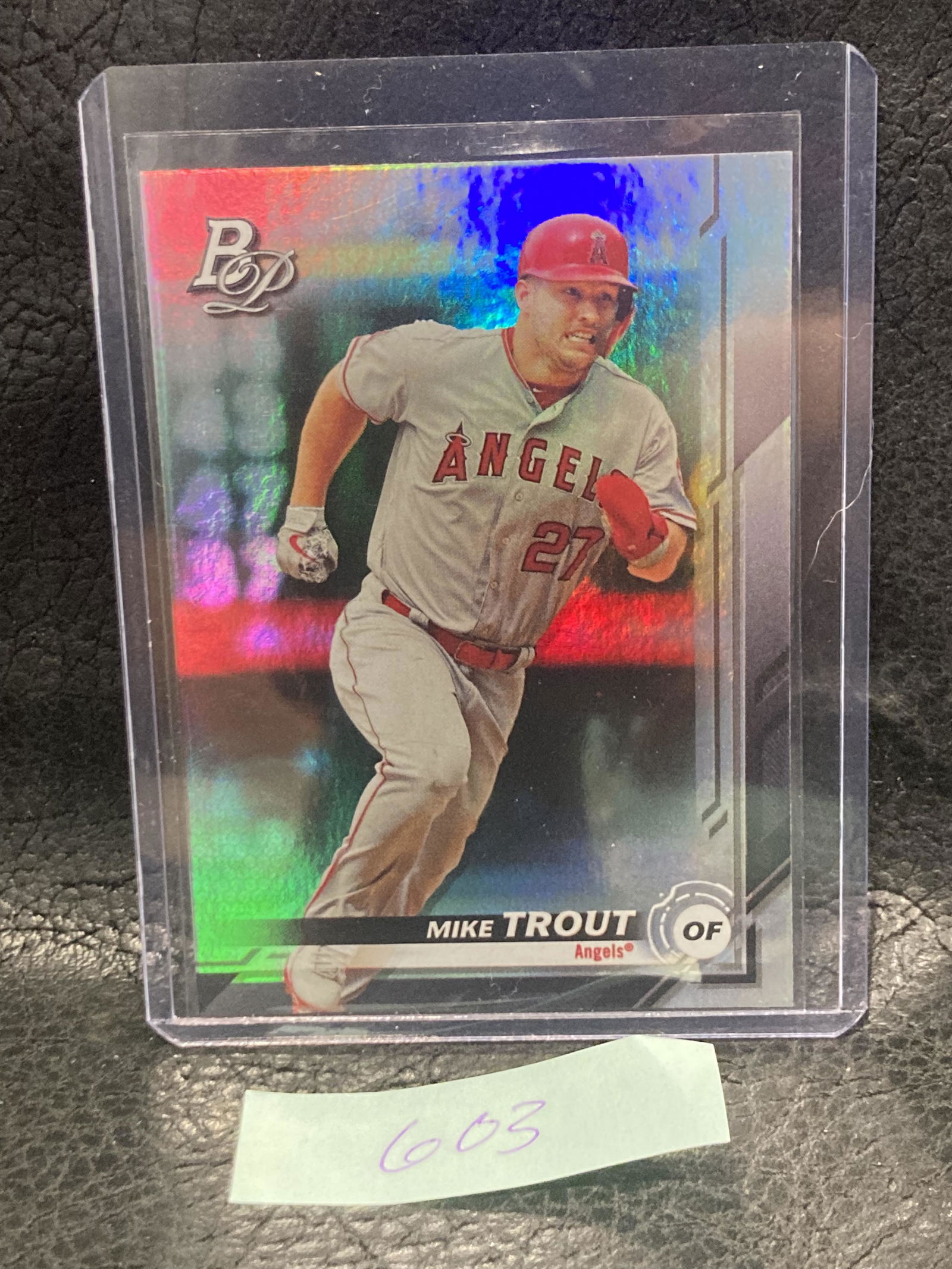 2019 Bowman Platinum Mike Trout Running Bases Angels (1 of 2)