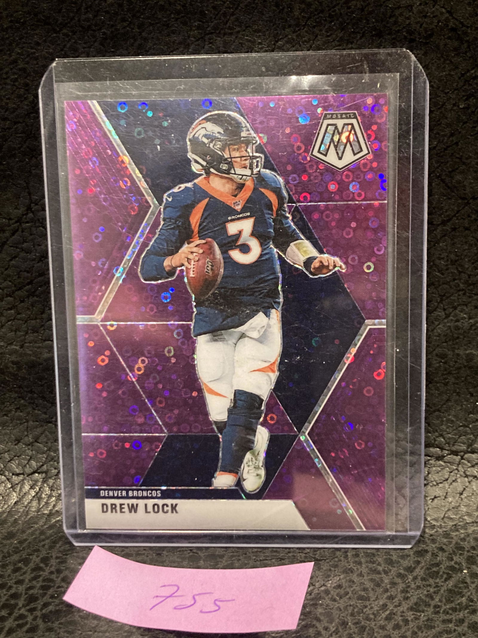 Drew Lock 2020 Mosaic  Purple No Huddle /50 Denver (1 of 2)