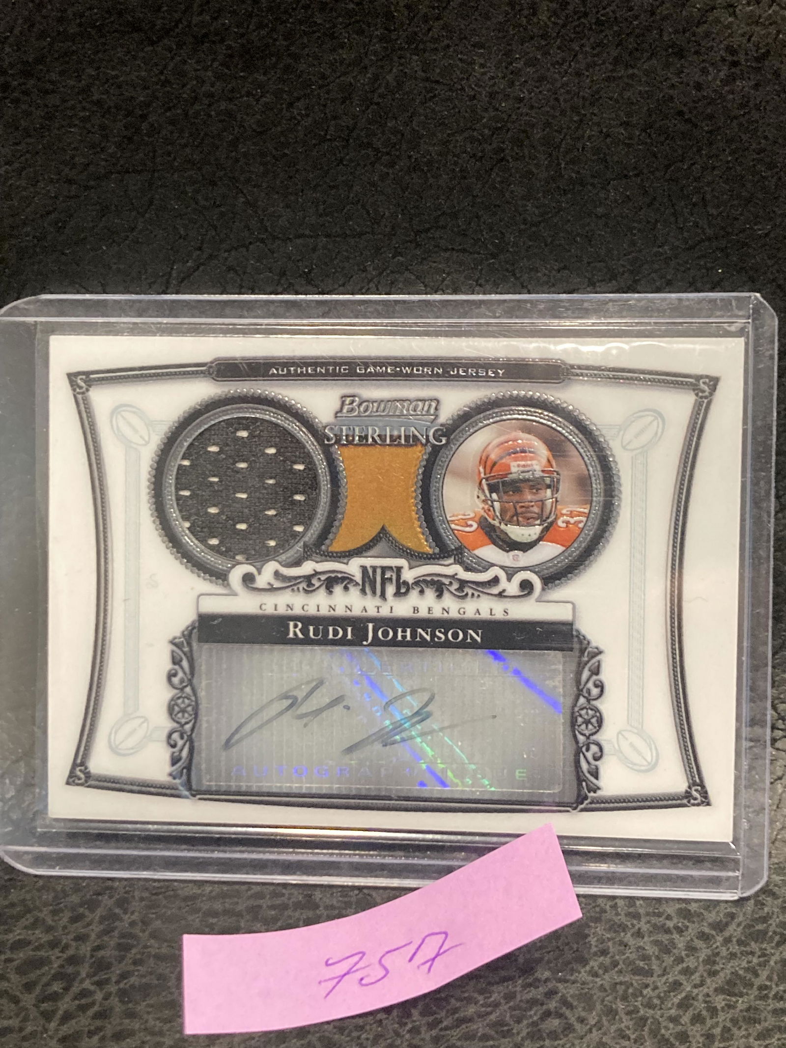 Rudi Johnson 2006 Bowman Sterling #RJ JSY Auto Running (1 of 2)