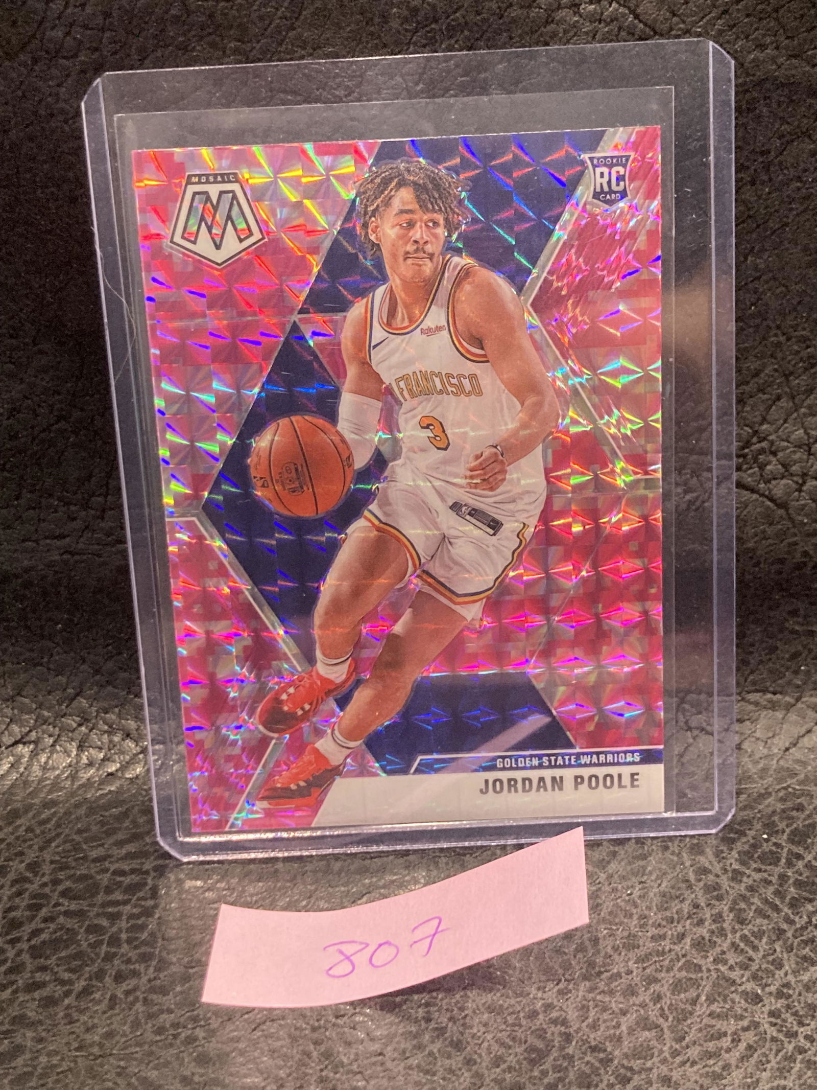 Jordan Poole 2019-20 Panini Mosaic Pink Camo Prizm #228 (1 of 2)