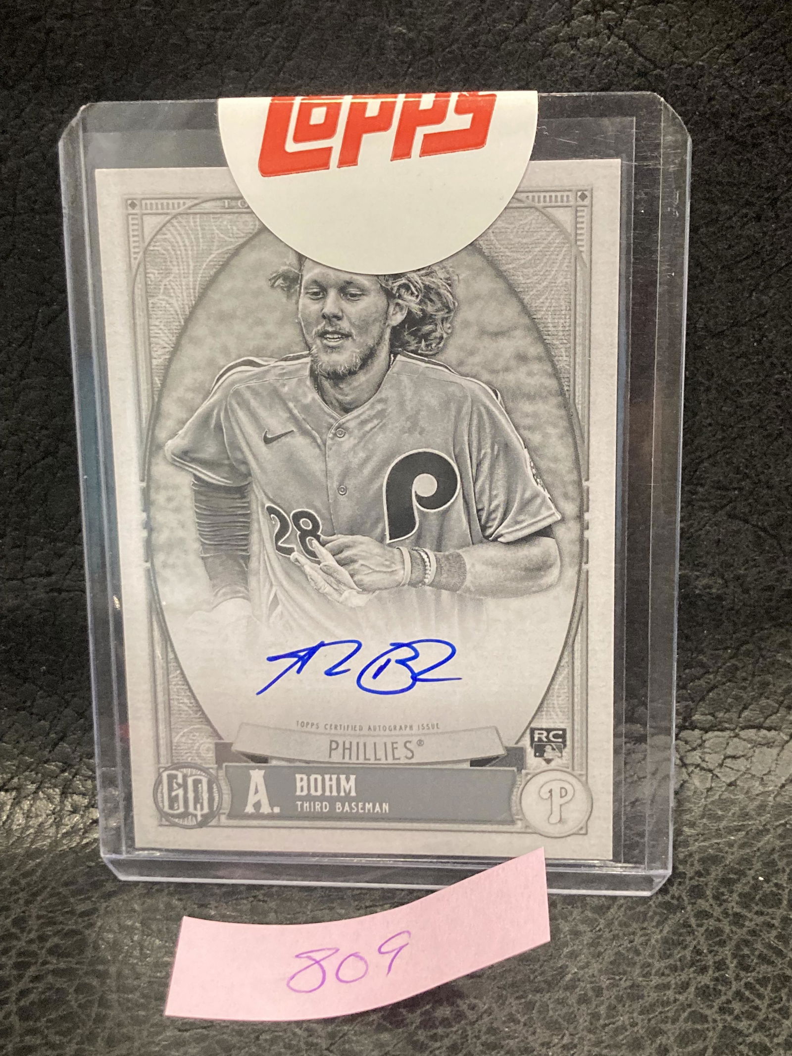 Alec Bohm2021 Gypsy Queen Rookie Auto /50 Black & White (1 of 2)