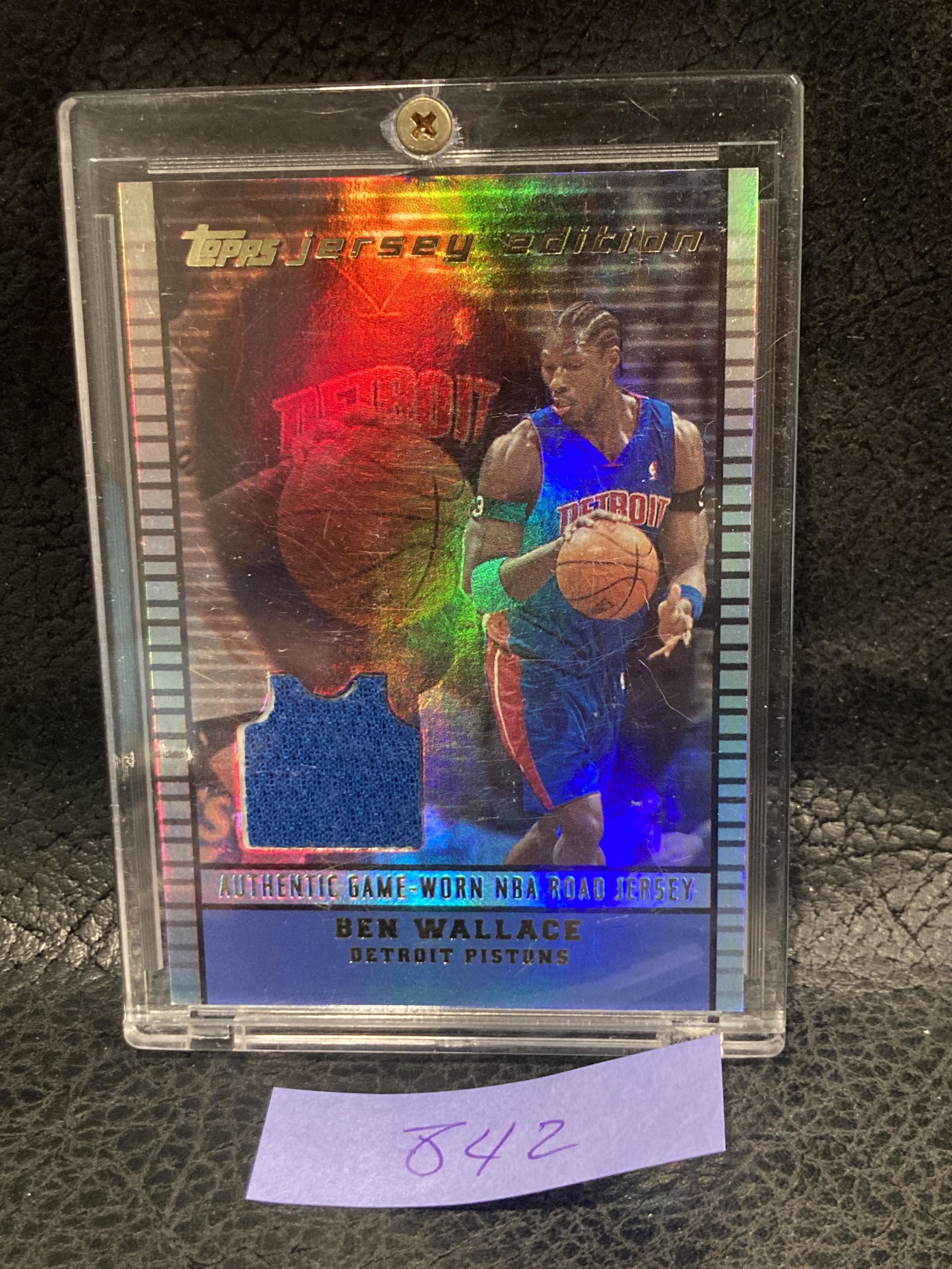 Ben Wallace 2002-03 Topps Jersey Edition Game Worn: Ben Wallace 2002-03 Topps Jersey Edition Game Worn Jersey #JE-BW Pistons