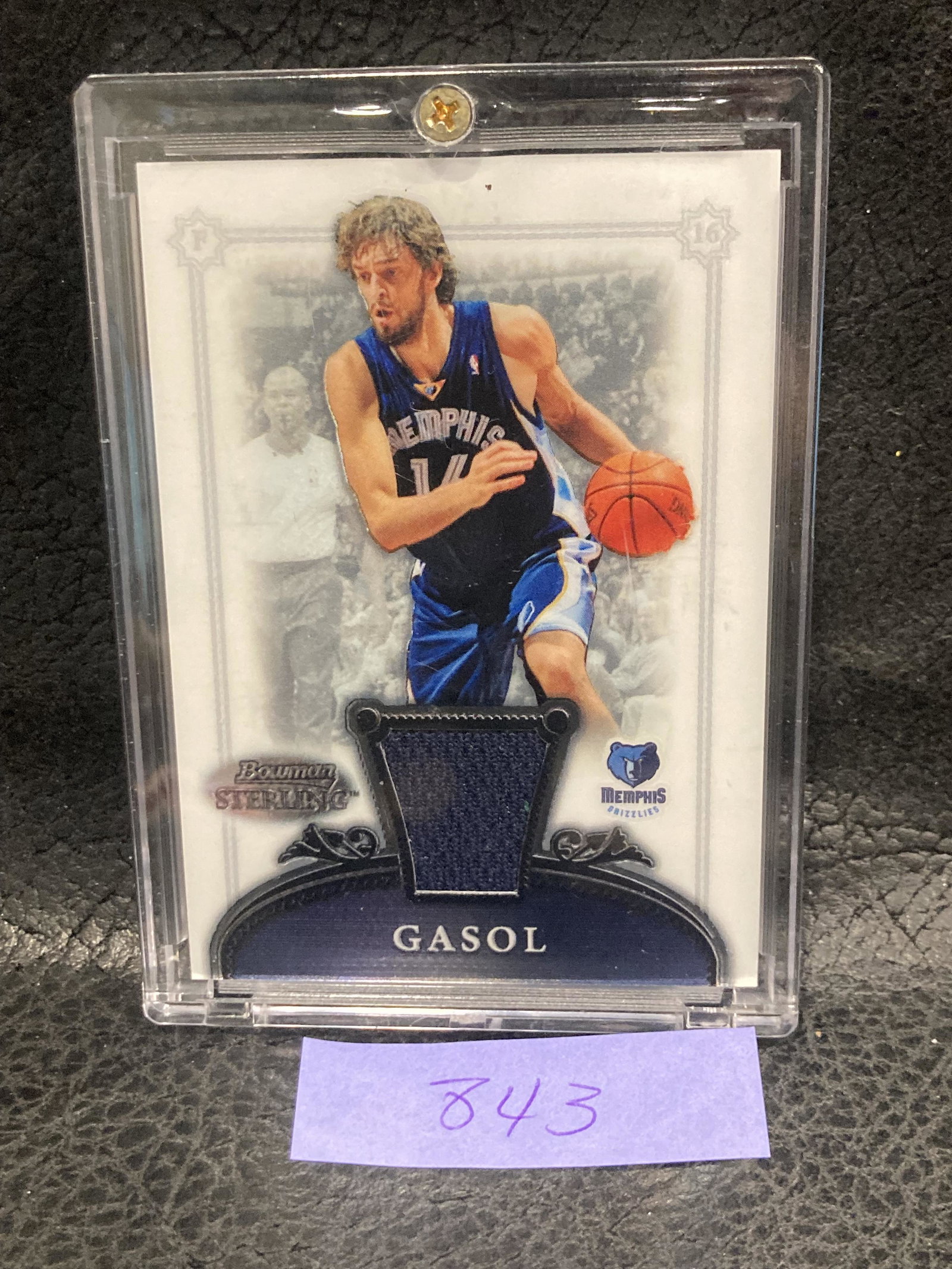 Paul Gasol 2007 Topps Bowman Sterling Game Used Jersey: Paul Gasol 2007 Topps Bowman Sterling Game Used Jersey