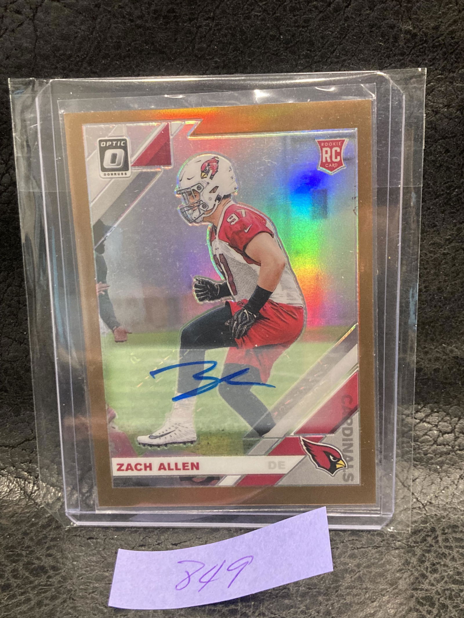 Zach Allen Arizona Cardinals 2019 Donruss Optic Rookies (1 of 2)