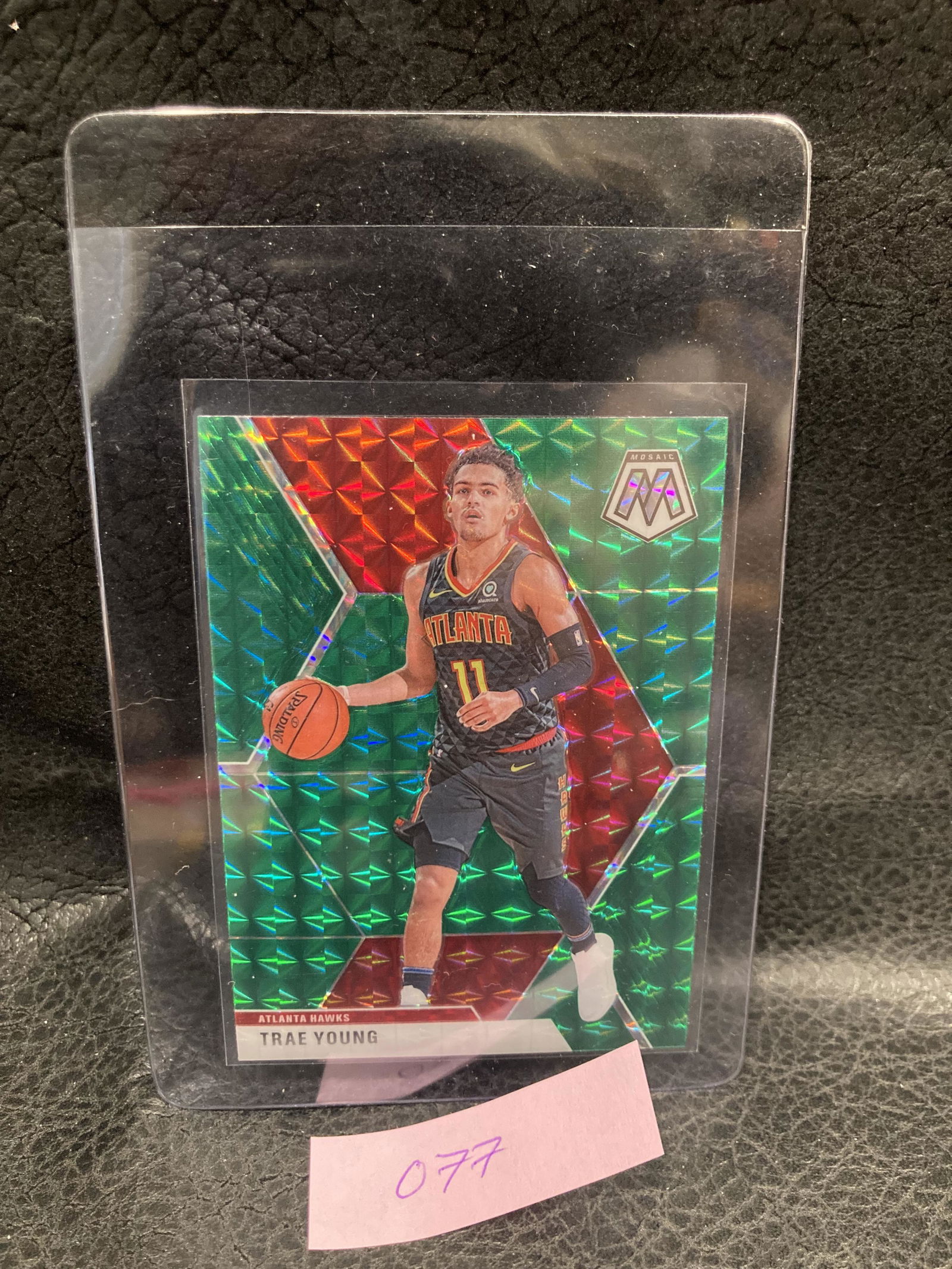 2019-20 Panini Mosaic Trae Young No. 182 Green Mosaic (1 of 2)
