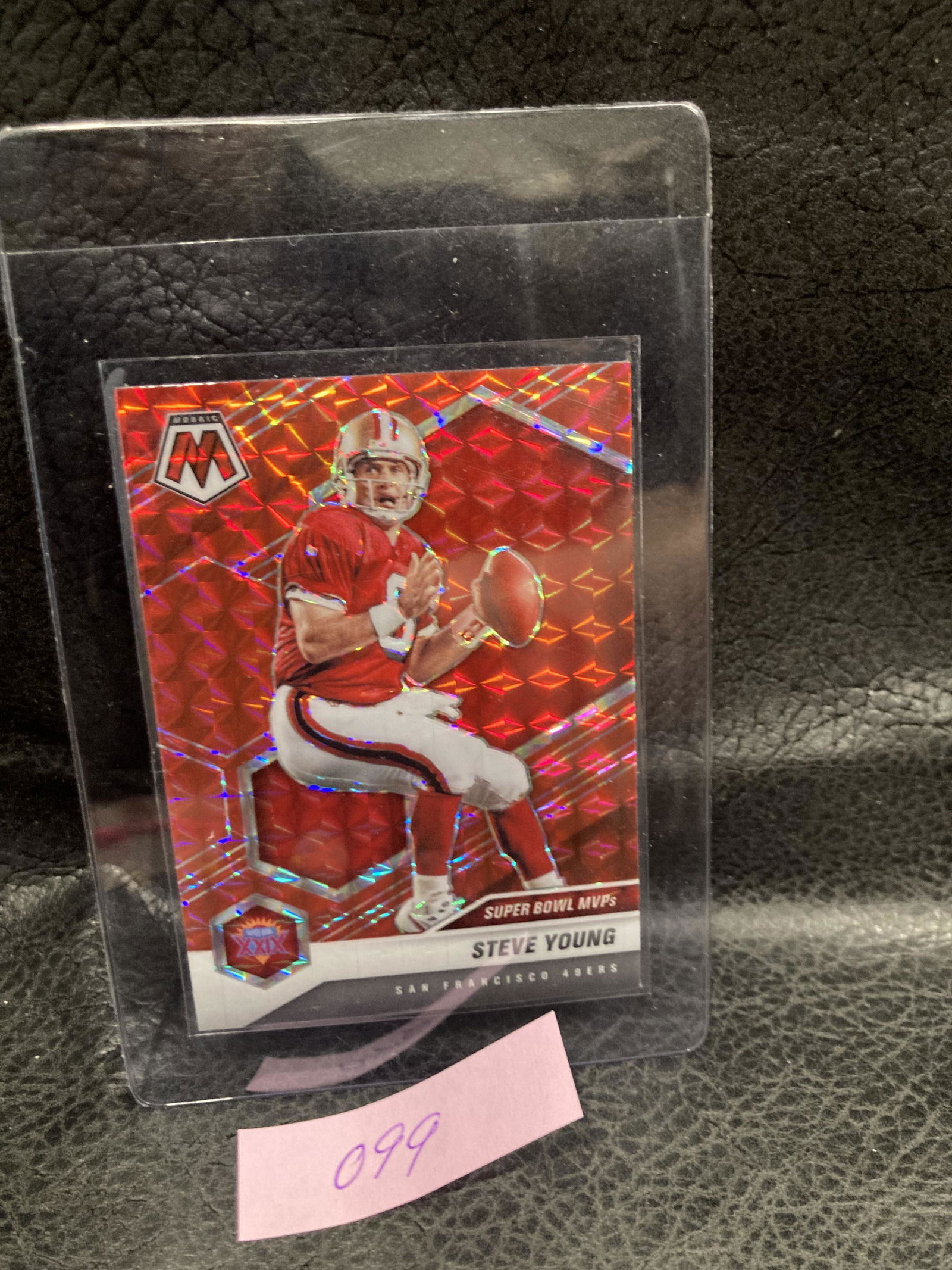 Steve Young 2021 Mosaic Red Prizm Sp #299 Super Bowl (1 of 2)