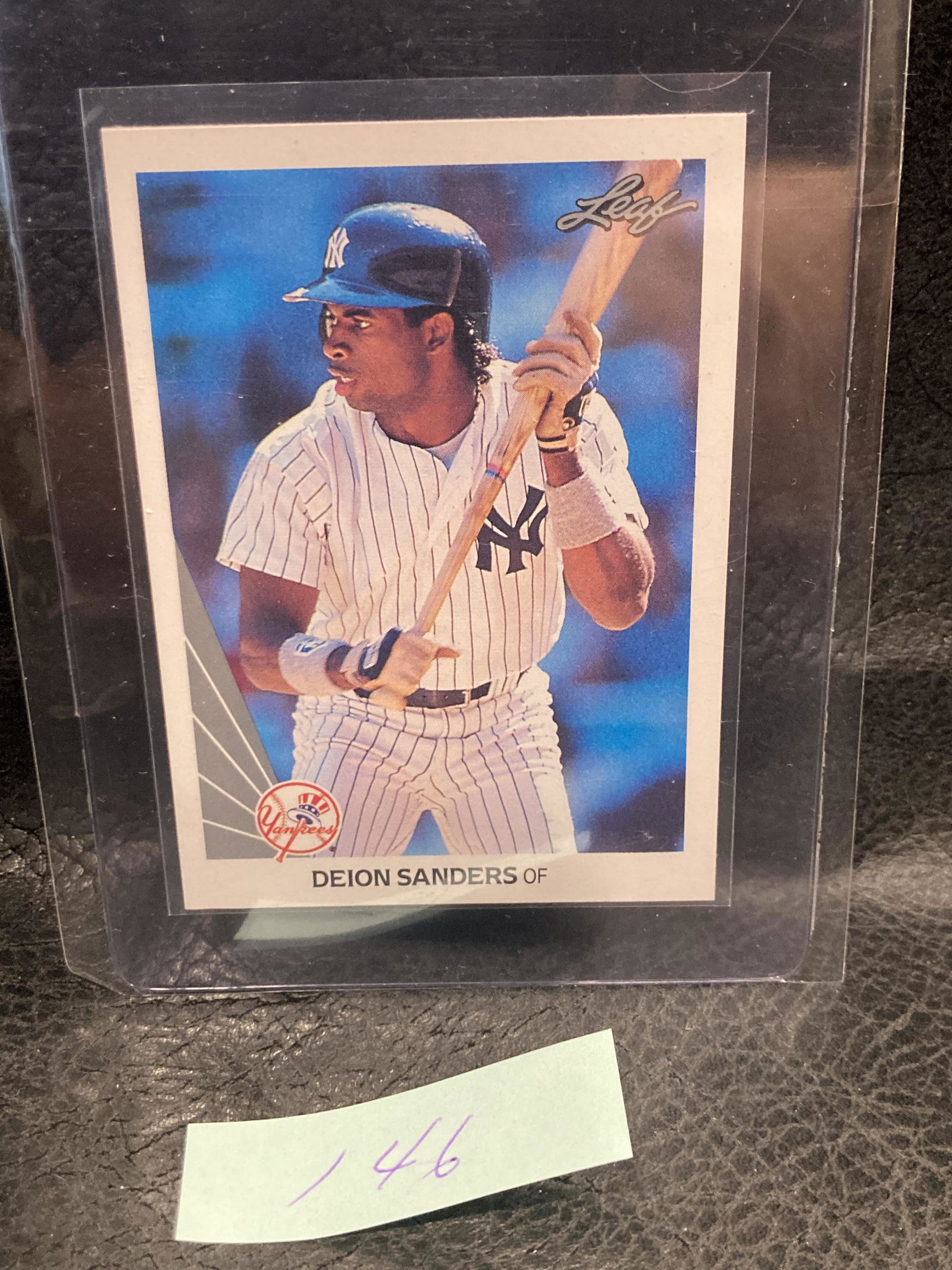 Deion Sanders 1990 Leaf New York Yankees Rookie Rc #359 (1 of 2)