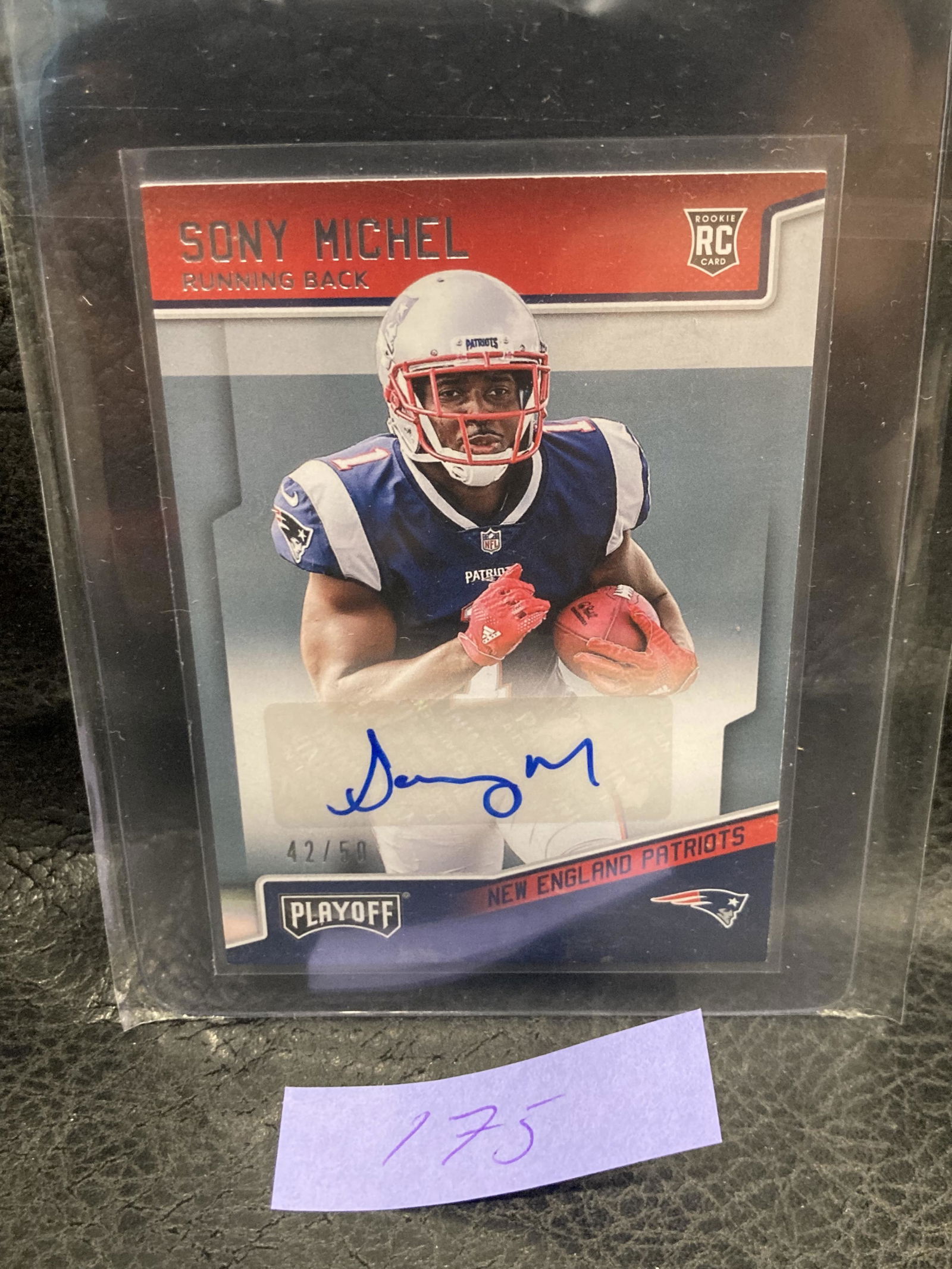 Sony Michel 2018 Panini Playoff Variations /50 #211 (1 of 2)