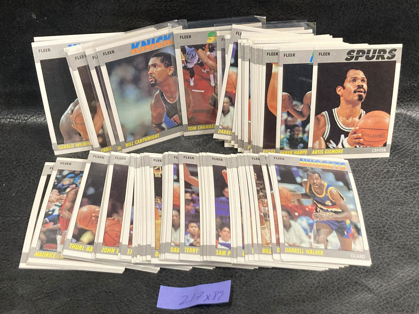 1987-88 Fleer Basketball partial set 89 Total Cards (1 of 3)