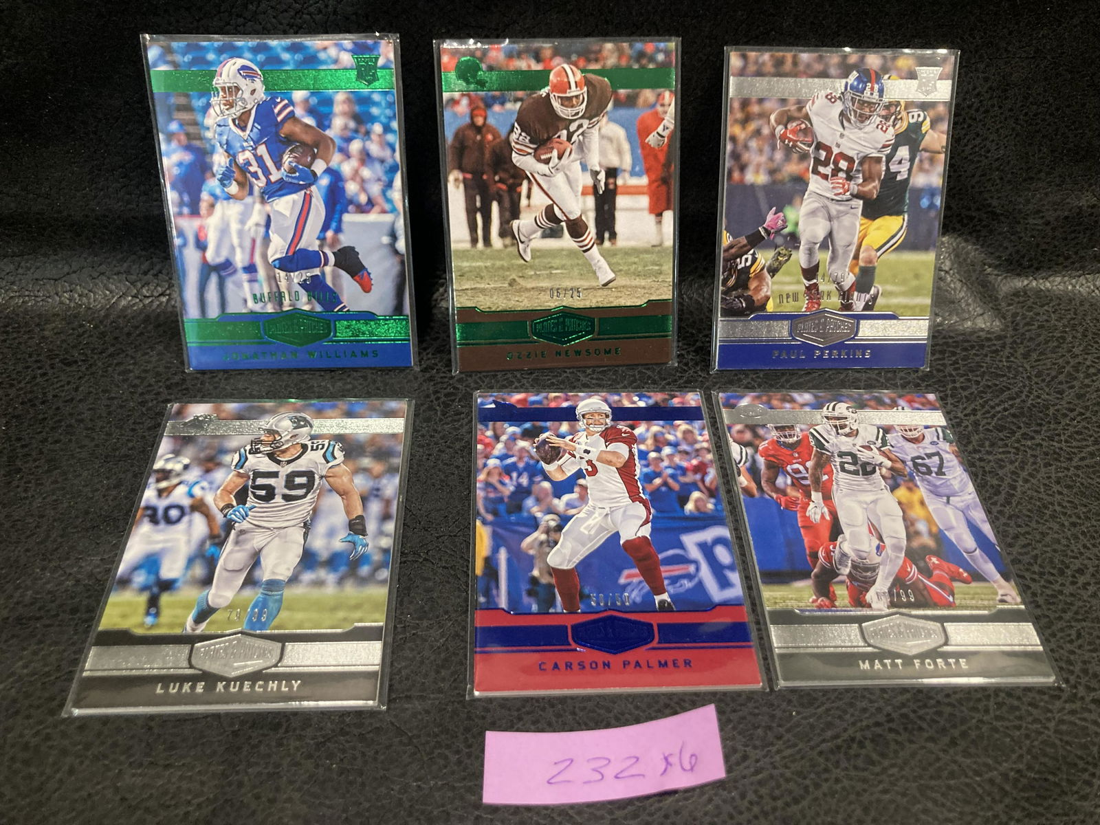 Lot of Serial Number Plates & Patches Football Cards (1 of 3)