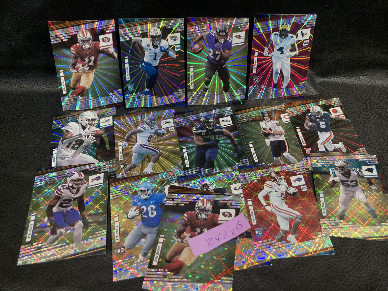 Lot of 15 2021 Xpoints Inserts Absolute Football (1 of 3)