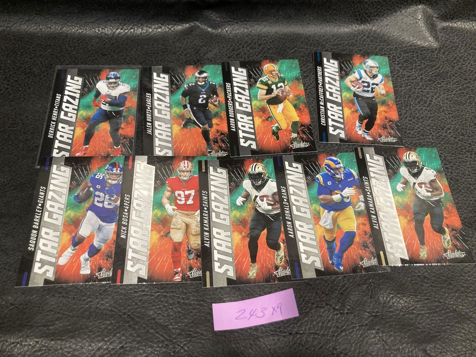 Lot of 9 2021 Star Gazing Absolute Football Parallels (1 of 3)