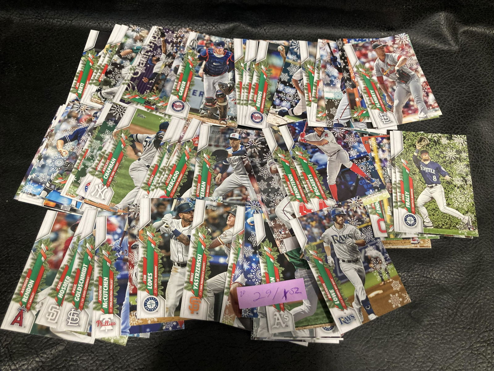 Lot Of 52 2020 Topps Holiday Baseball Parallels Inserts (1 of 3)