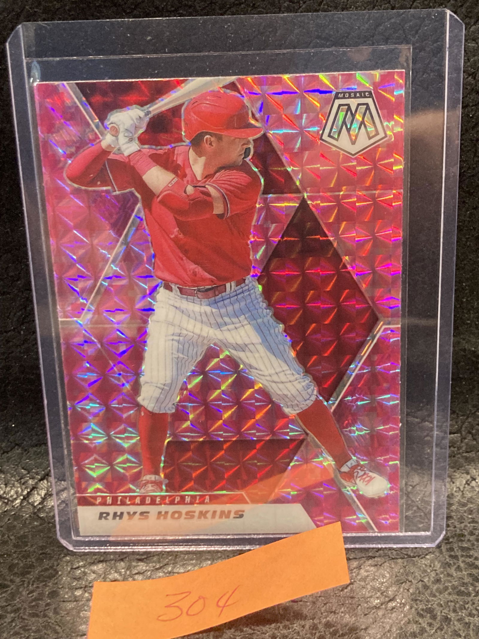 Rhys Hoskins 2021 Mosaic Pink Prizm #3 Philadelphia (1 of 2)