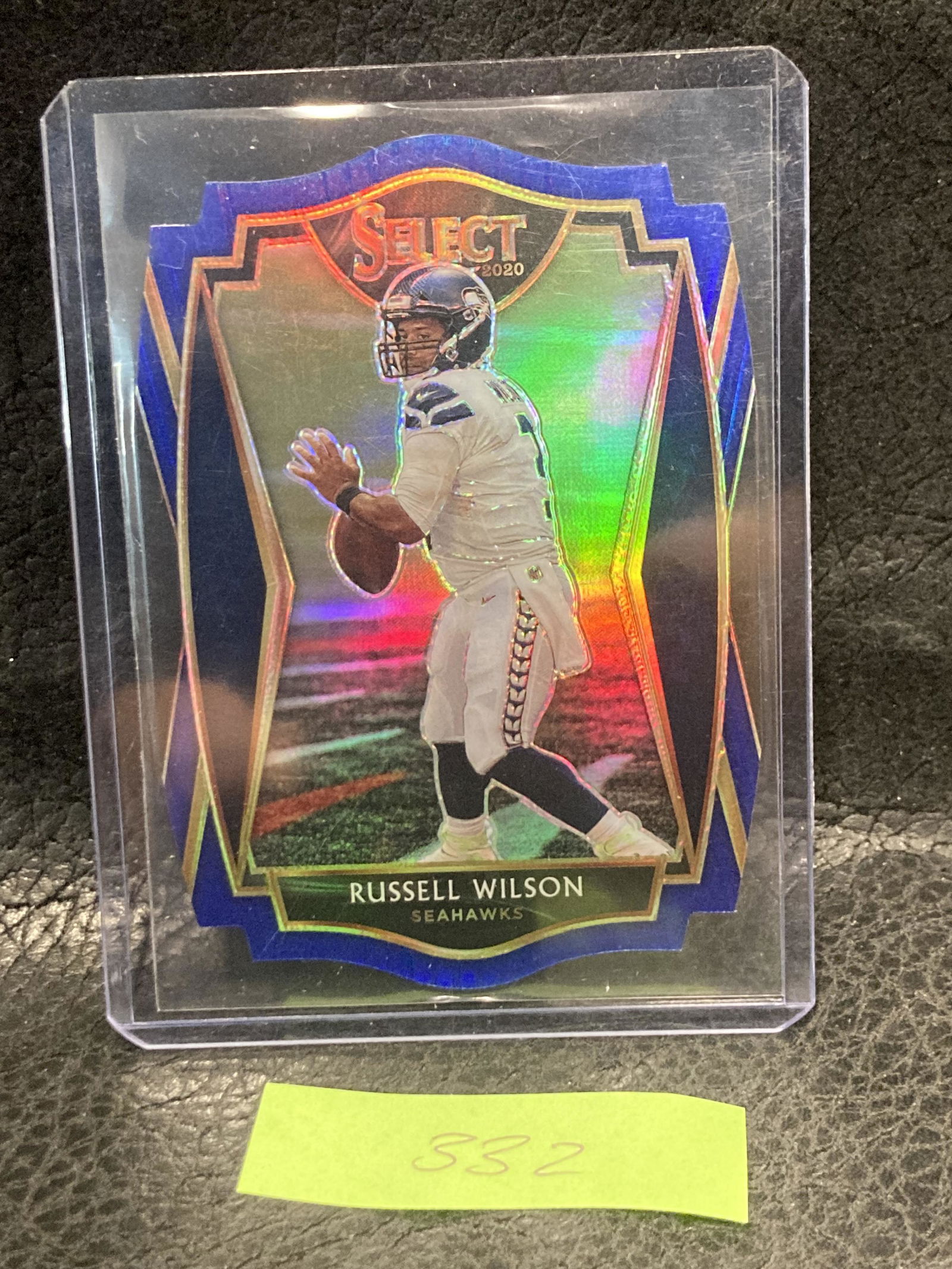 Russell Wilson 2020 Select Football Blue Die-Cut (1 of 2)