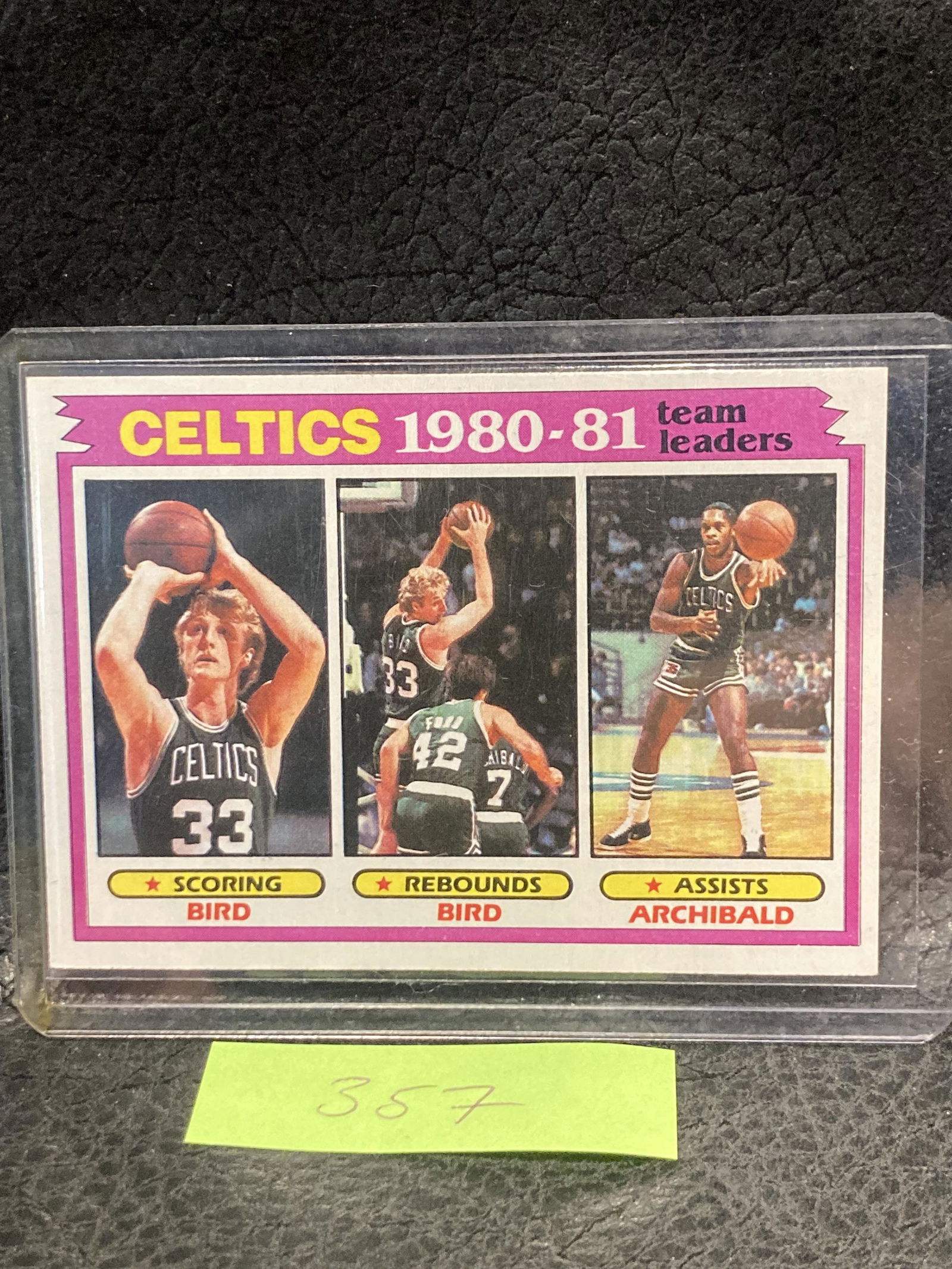 Larry Bird 1981 Topps #45 Boston Celtics Team Leaders (1 of 2)