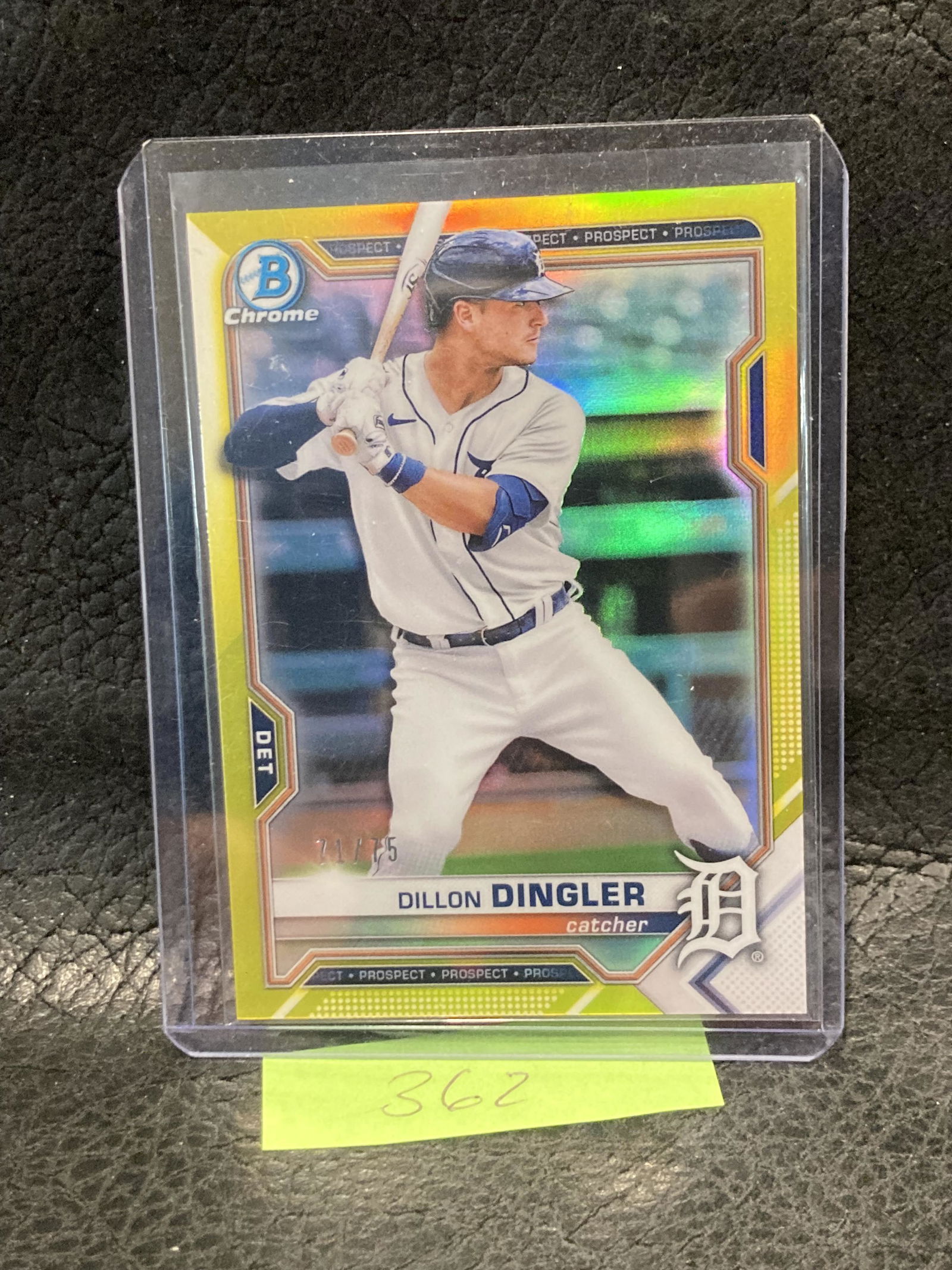 Dillon Dingler  2021 Bowman Chrome Yellow Refractor (1 of 2)